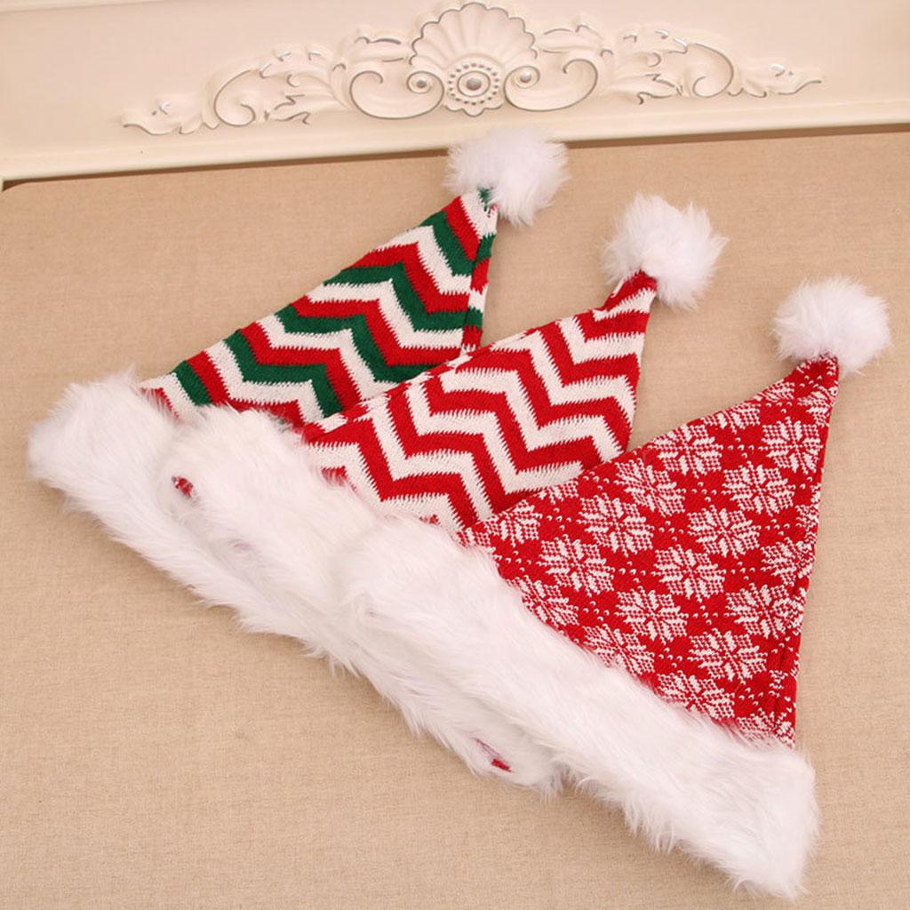 Christmas Hat Santa Claus Hat Adults Christmas Hat Holiday Decor Red White