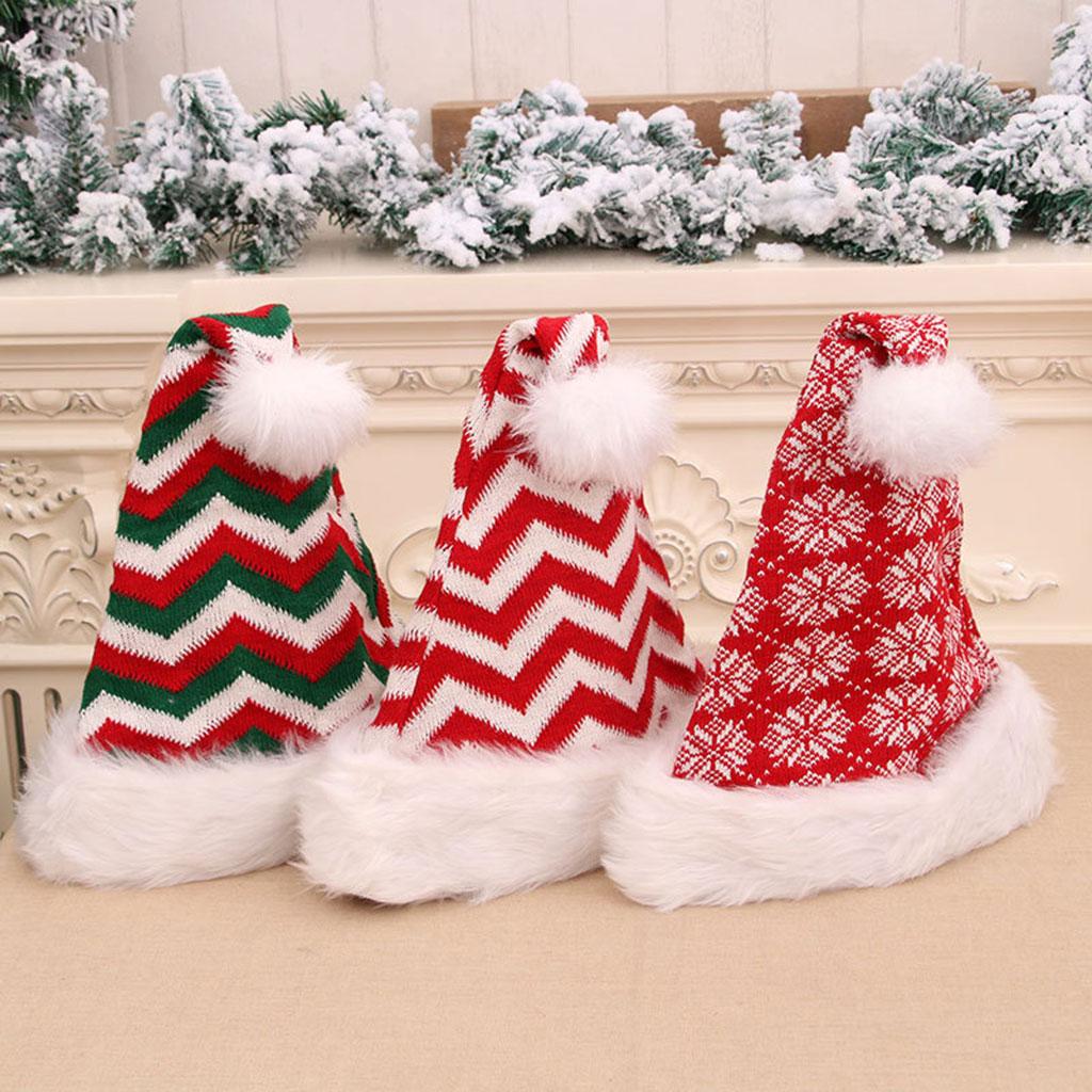 Christmas Hat Santa Claus Hat Adults Christmas Hat Holiday Decor Red White
