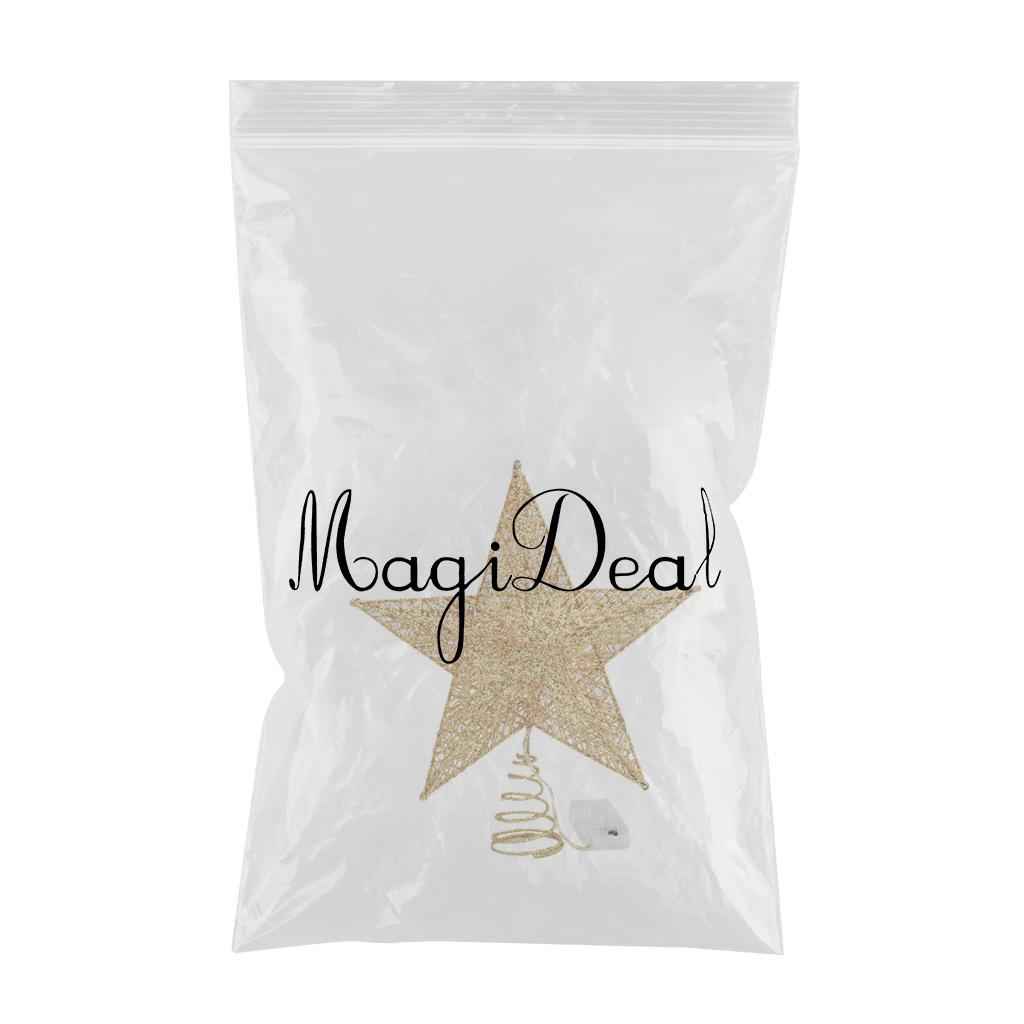 Tree Top Light Decorative Romantic Treetop Star Topper Lights for Party 20cm Champagne Gold