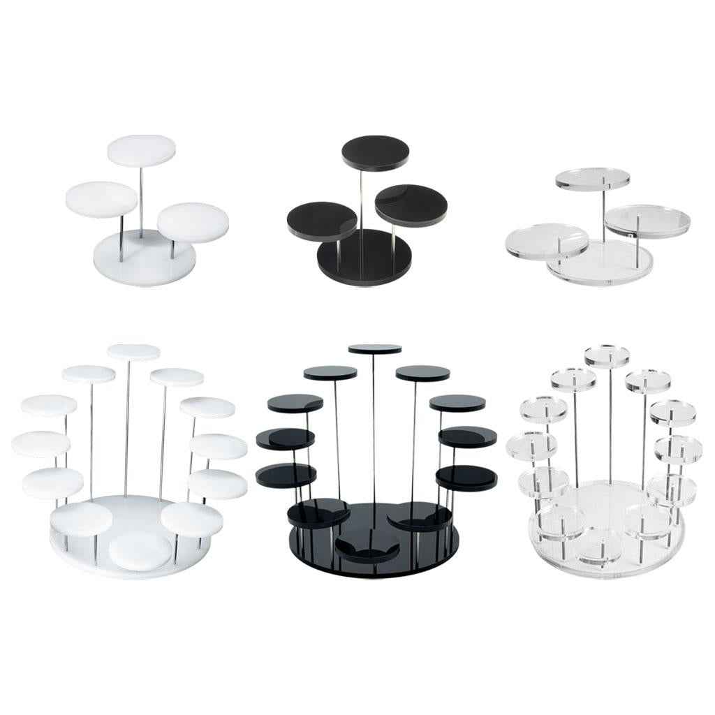Round Cake Stand Cupcake Stand Reusable for Celebration Wedding Decoration Transparent S