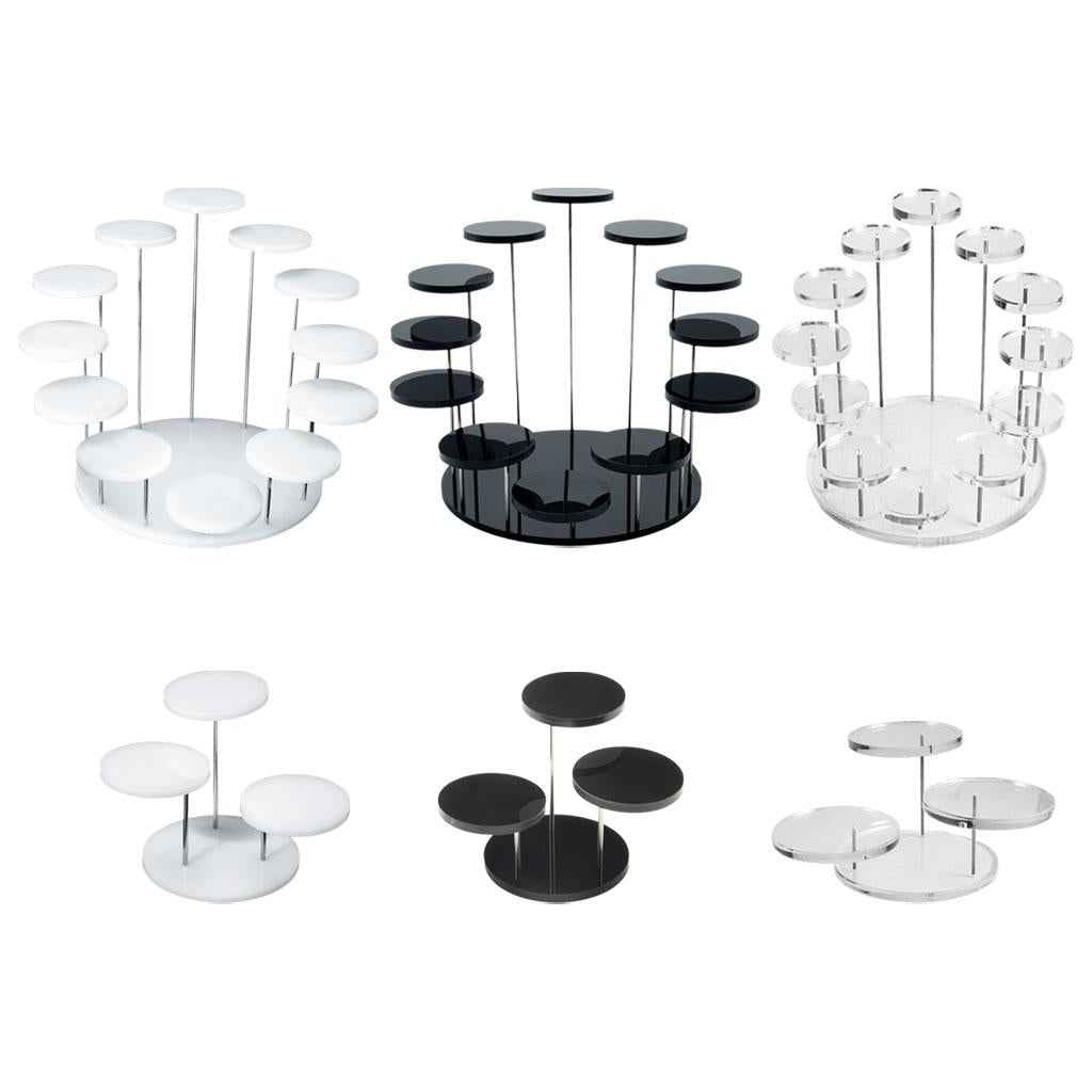 Round Cake Stand Cupcake Stand Reusable for Celebration Wedding Decoration Transparent S