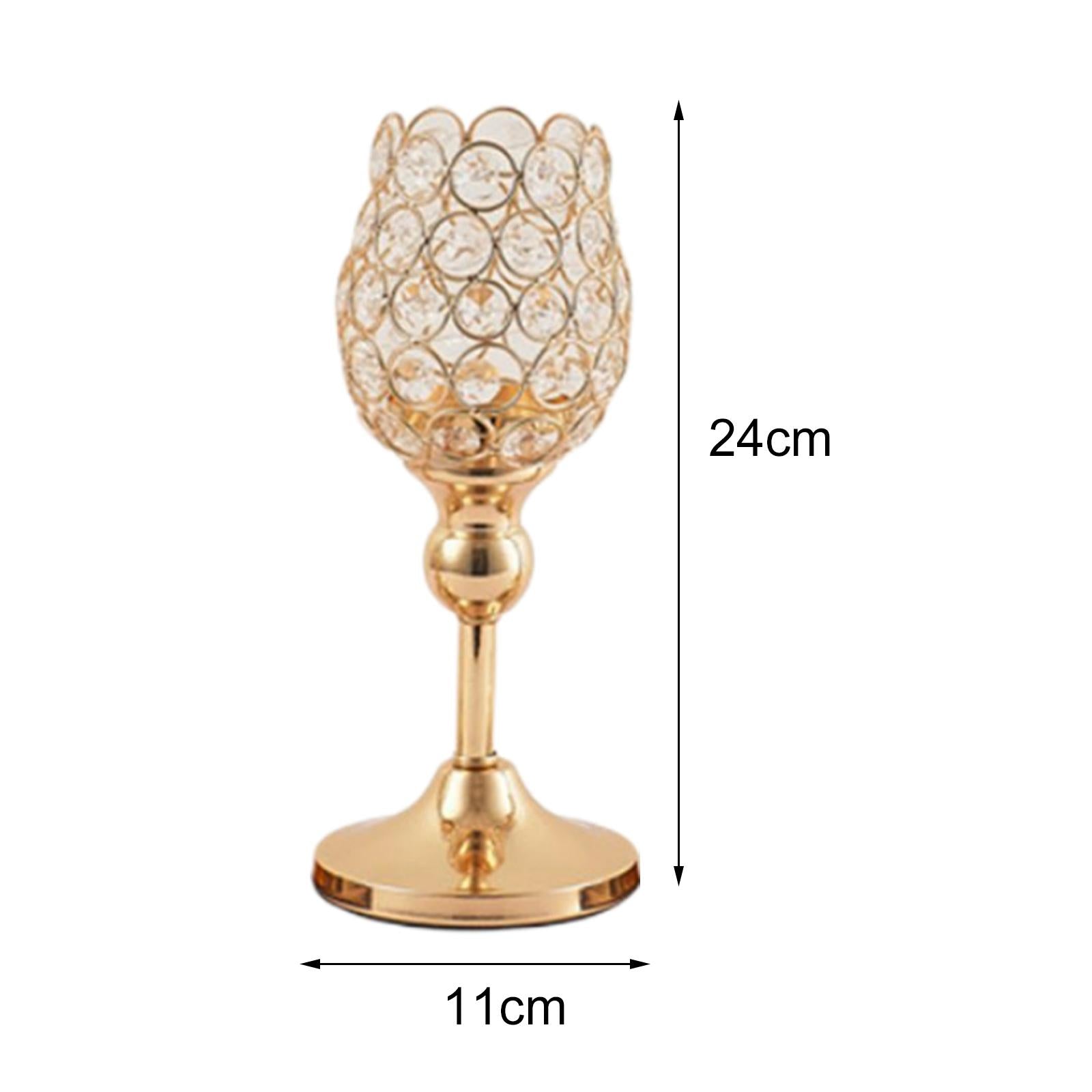 Crystal Candle Holders Pillar Candlesticks Party Decor Ornaments 24cm