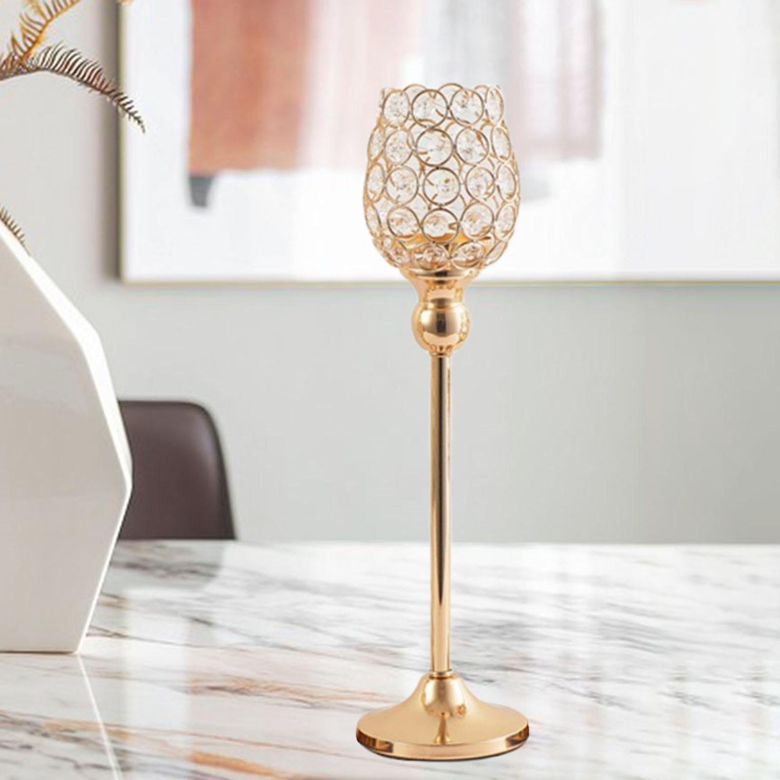 Crystal Candle Holders Pillar Candlesticks Party Decor Ornaments 39cm