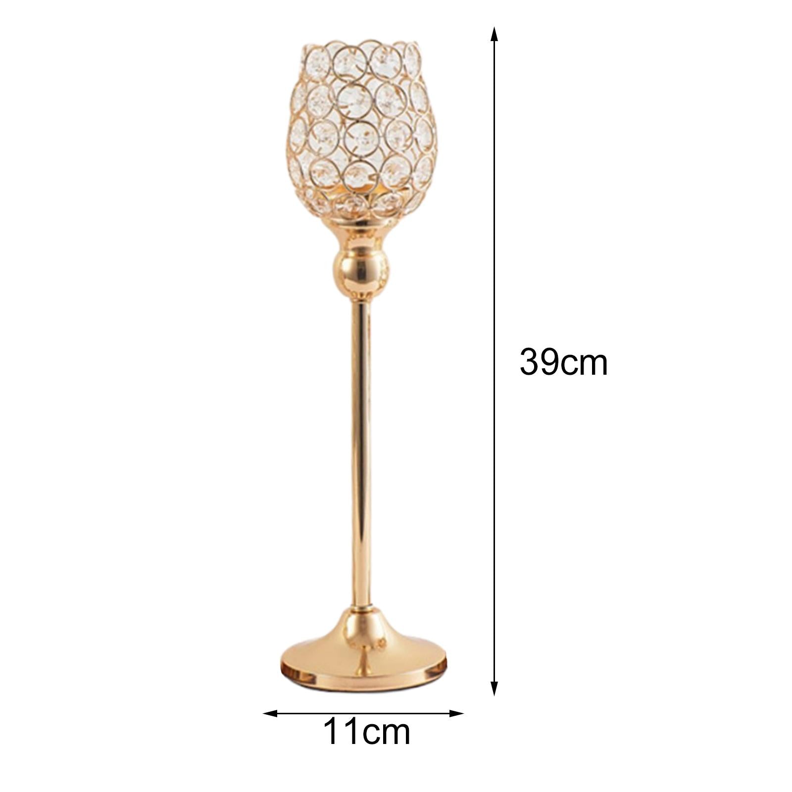 Crystal Candle Holders Pillar Candlesticks Party Decor Ornaments 39cm