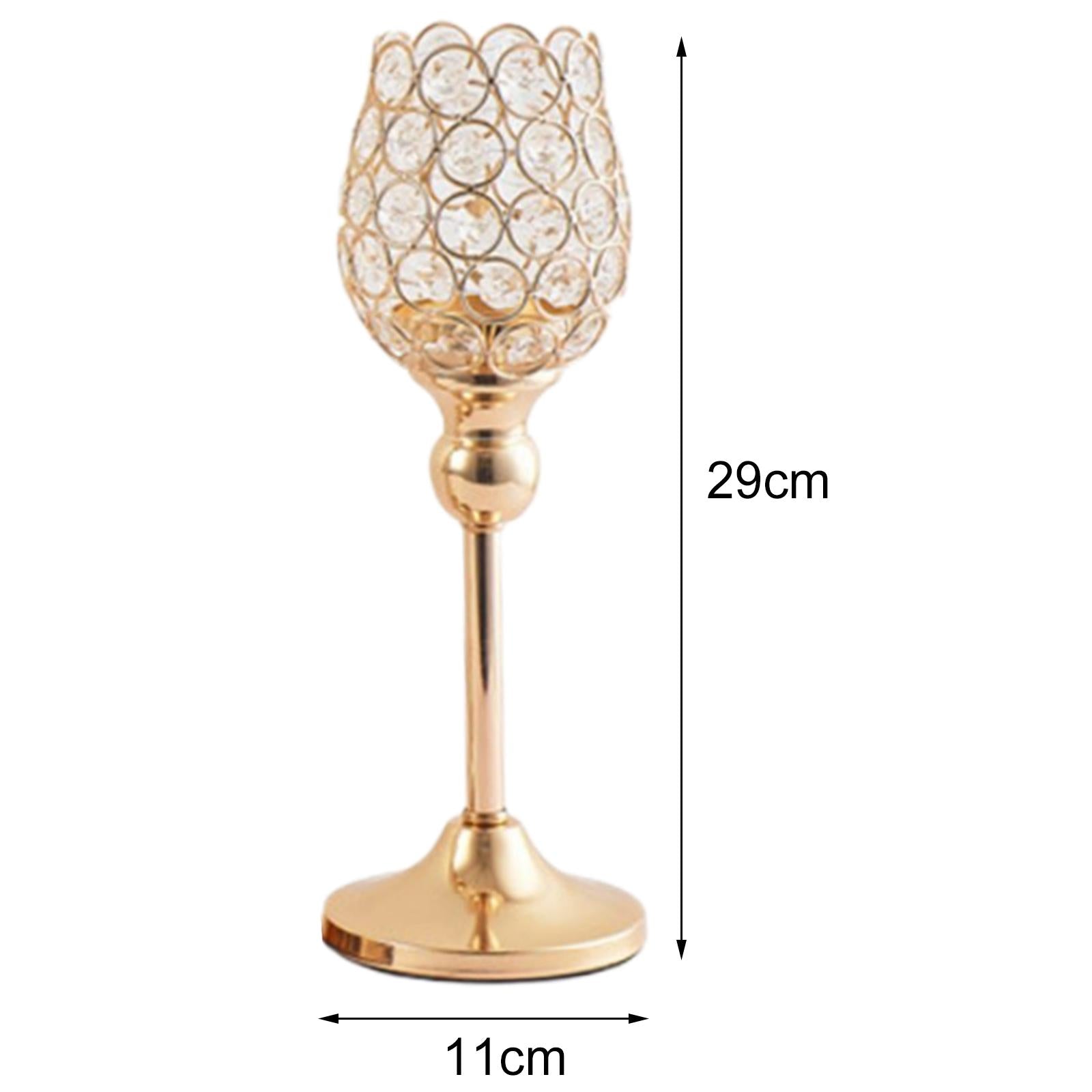 Crystal Candle Holders Pillar Candlesticks Party Decor Ornaments 29cm