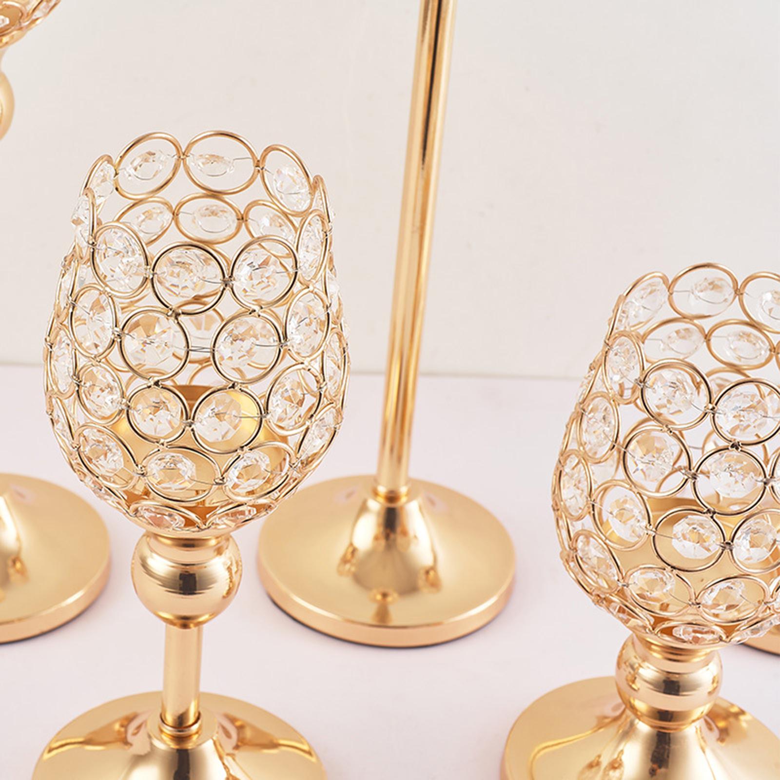 Crystal Candle Holders Pillar Candlesticks Party Decor Ornaments 29cm