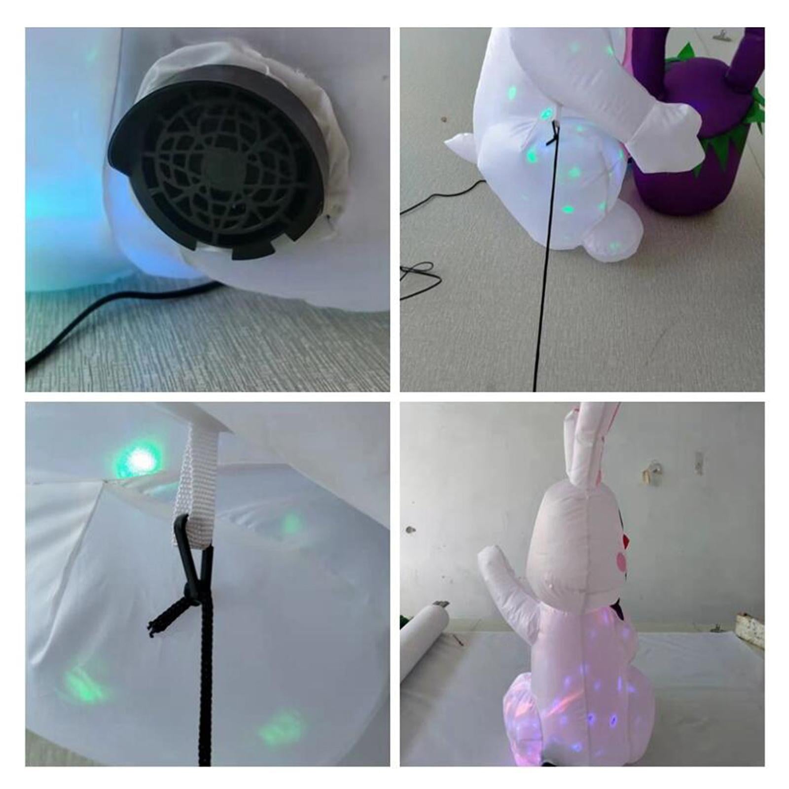 Cute LED Lights Easter Inflatable Decoration Welcome Sign for Lawn Decor