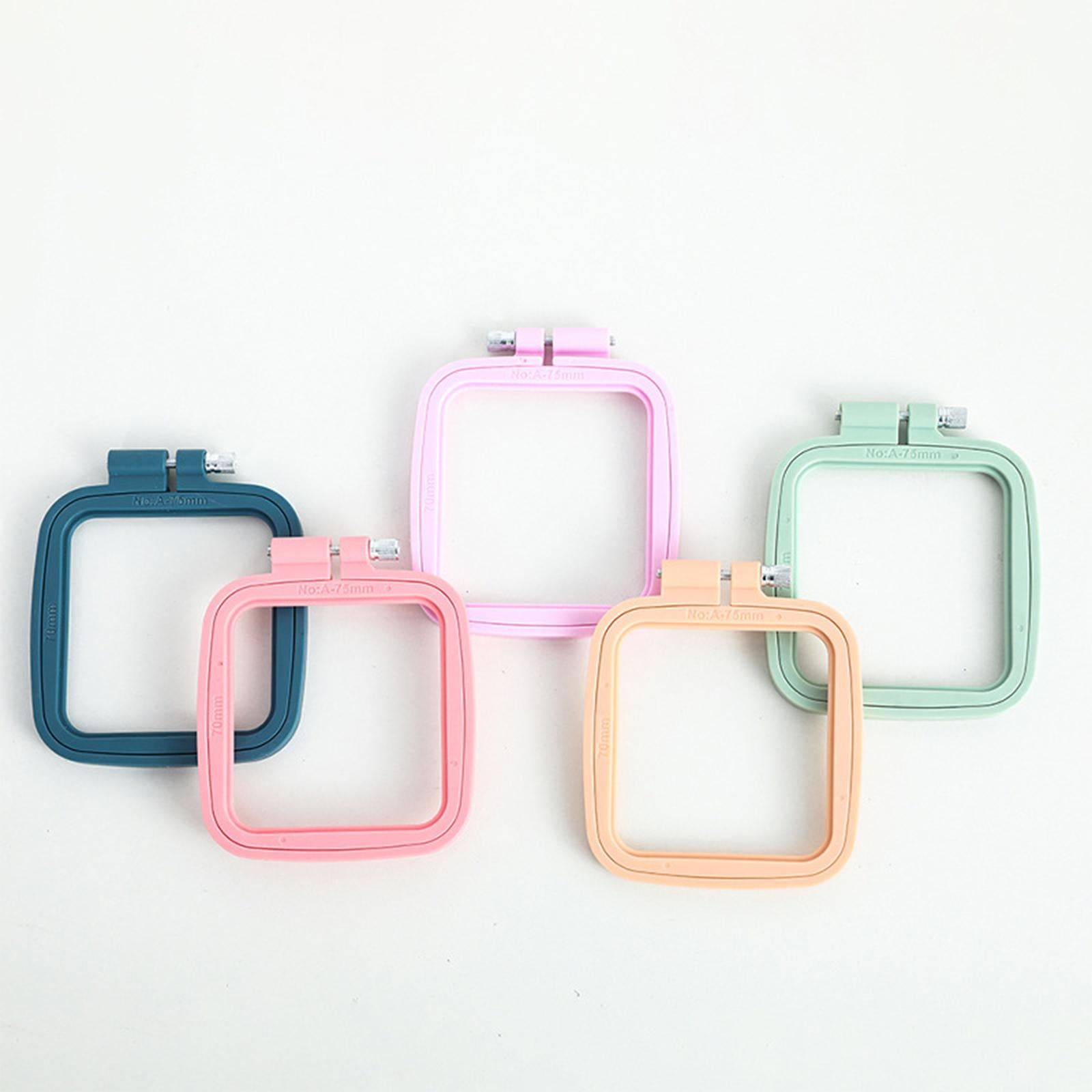 3xCross Stitch Embroidery Hoop Frame Smooth for Quilting Sewing Kids Adults beige yellow