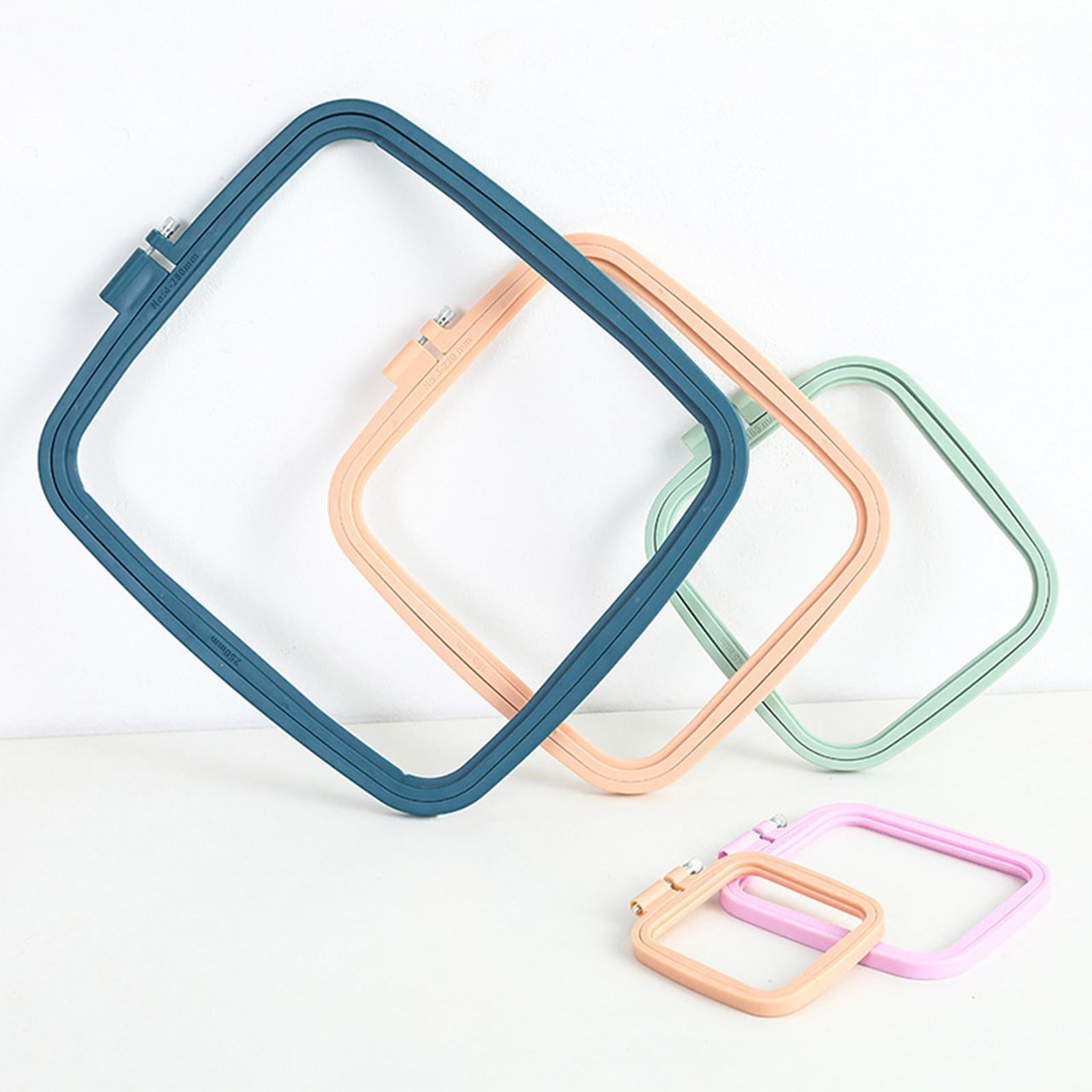 2xCross Stitch Embroidery Hoop Frame Smooth for Quilting Sewing Kids Adults beige yellow