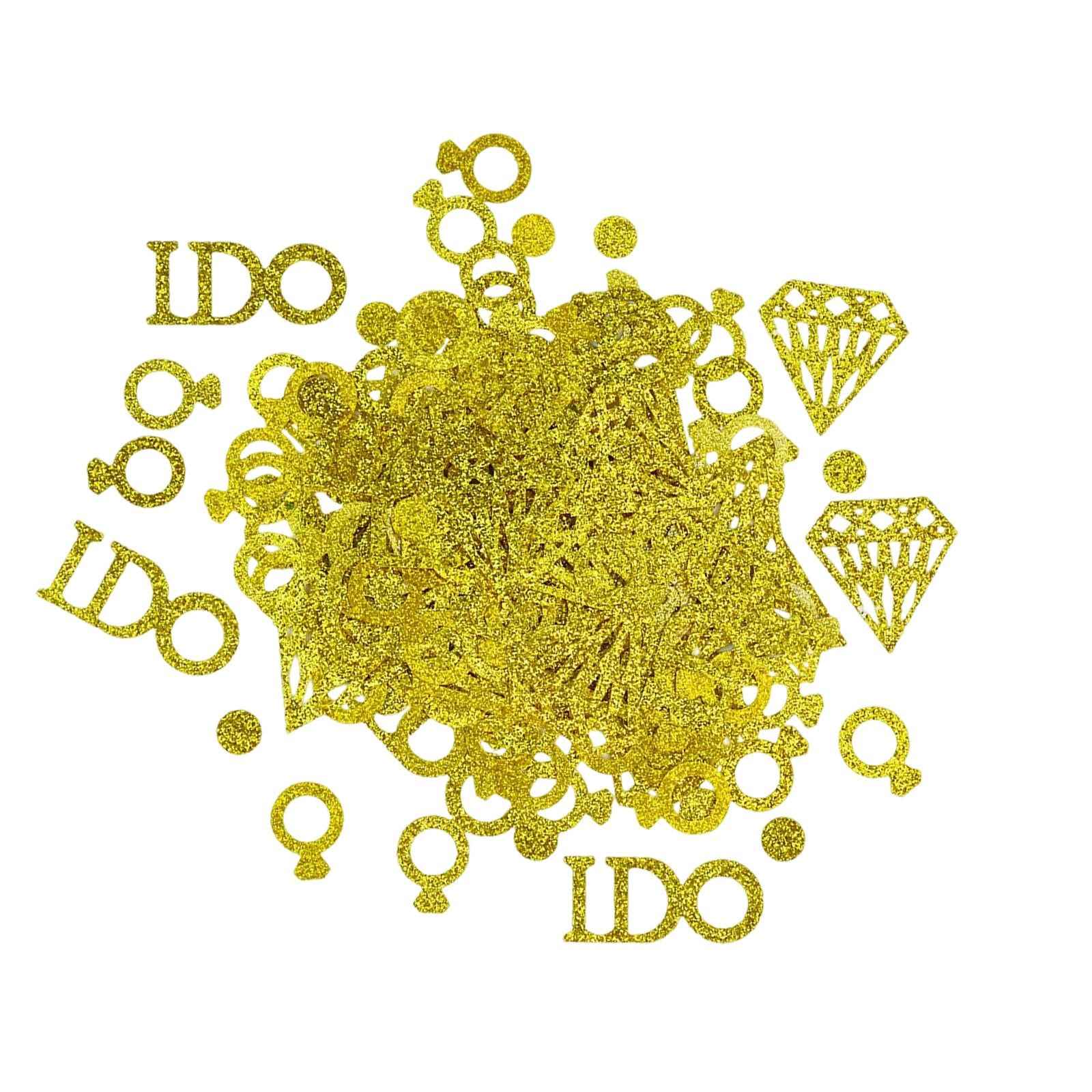 Confetti Diamond i Do Letter Shower Party for Wedding Table Baby Shower Gold