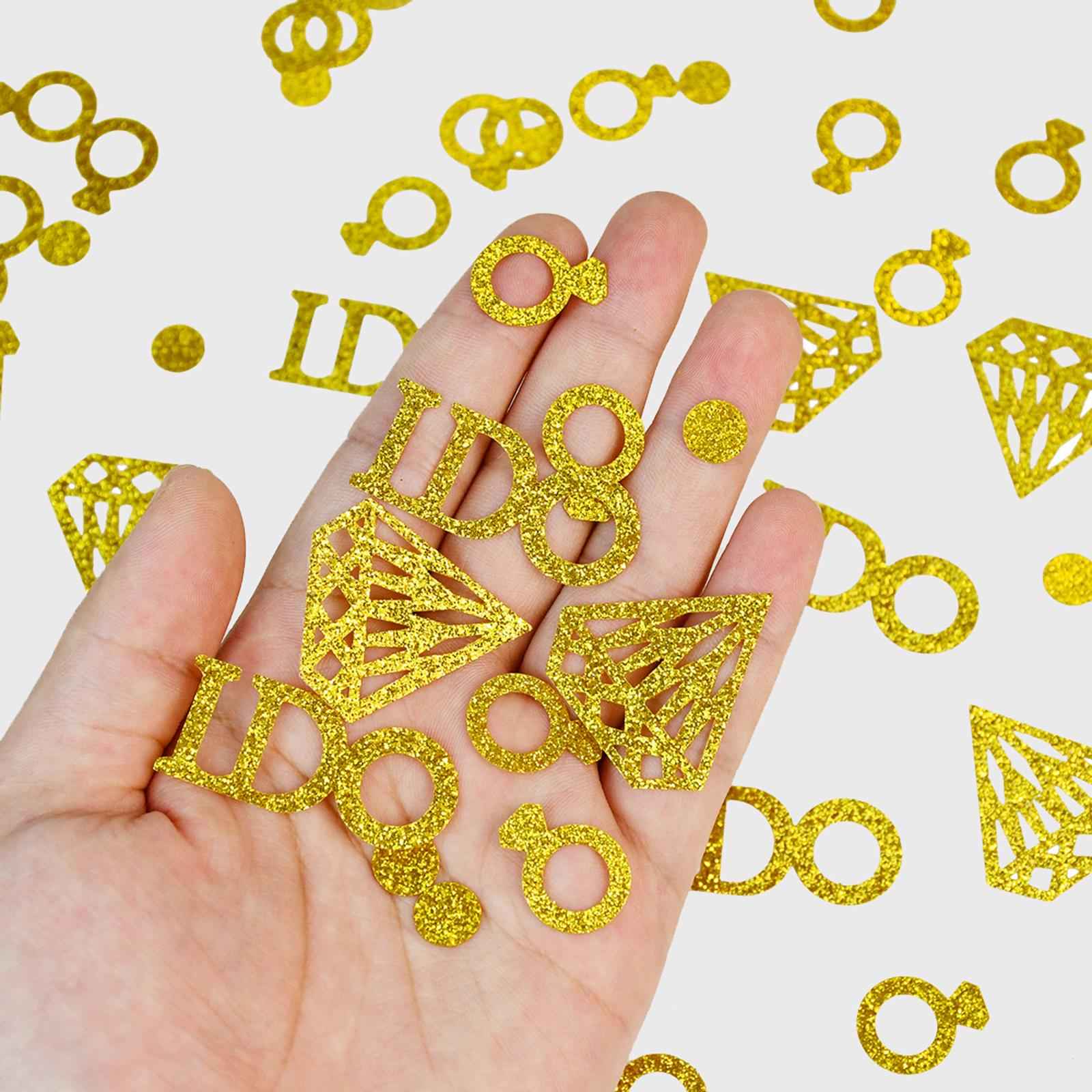 Confetti Diamond i Do Letter Shower Party for Wedding Table Baby Shower Gold