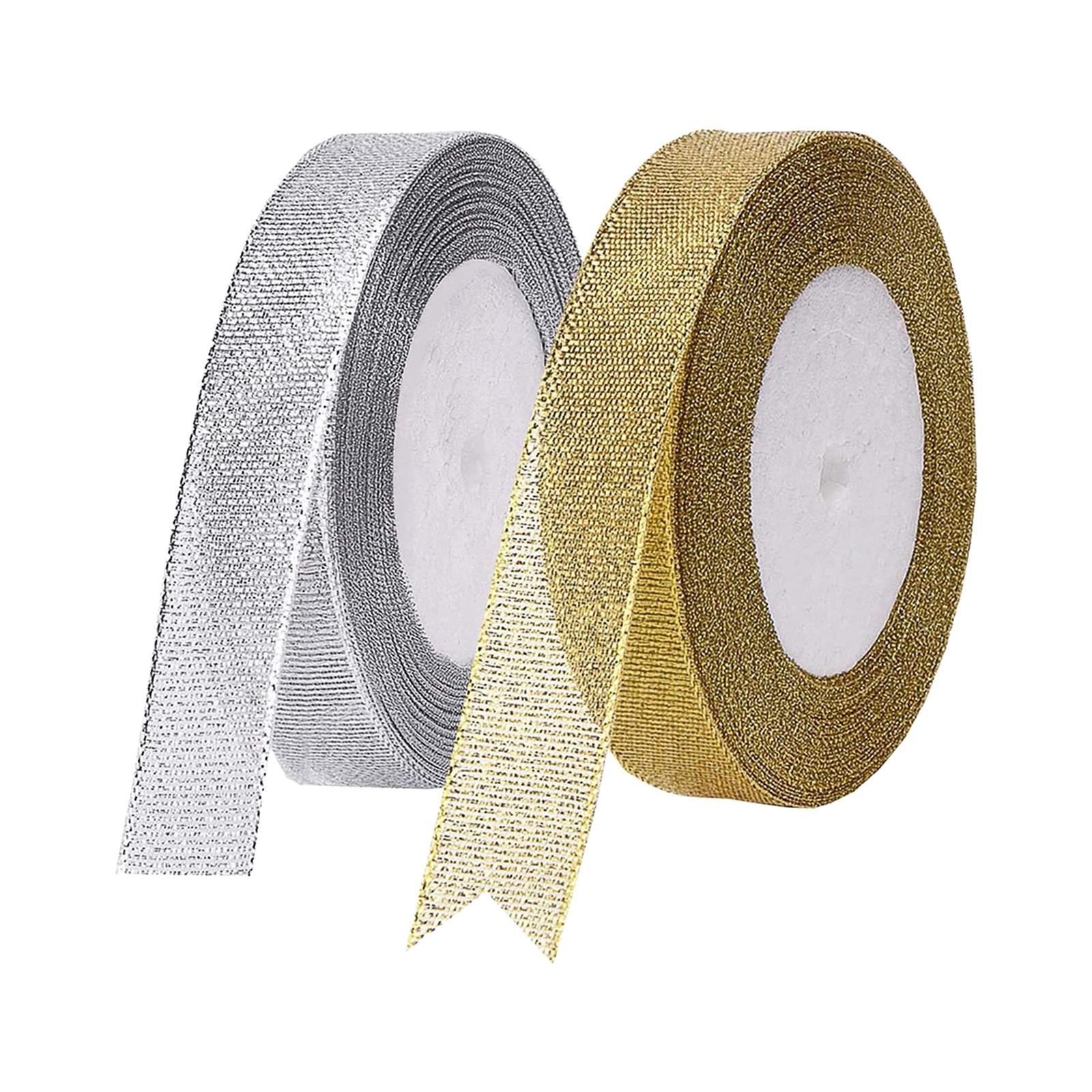 5xGlitter Ribbon 2cm Width Sewing Fabric Ribbon 25Yards for Birthday Wedding