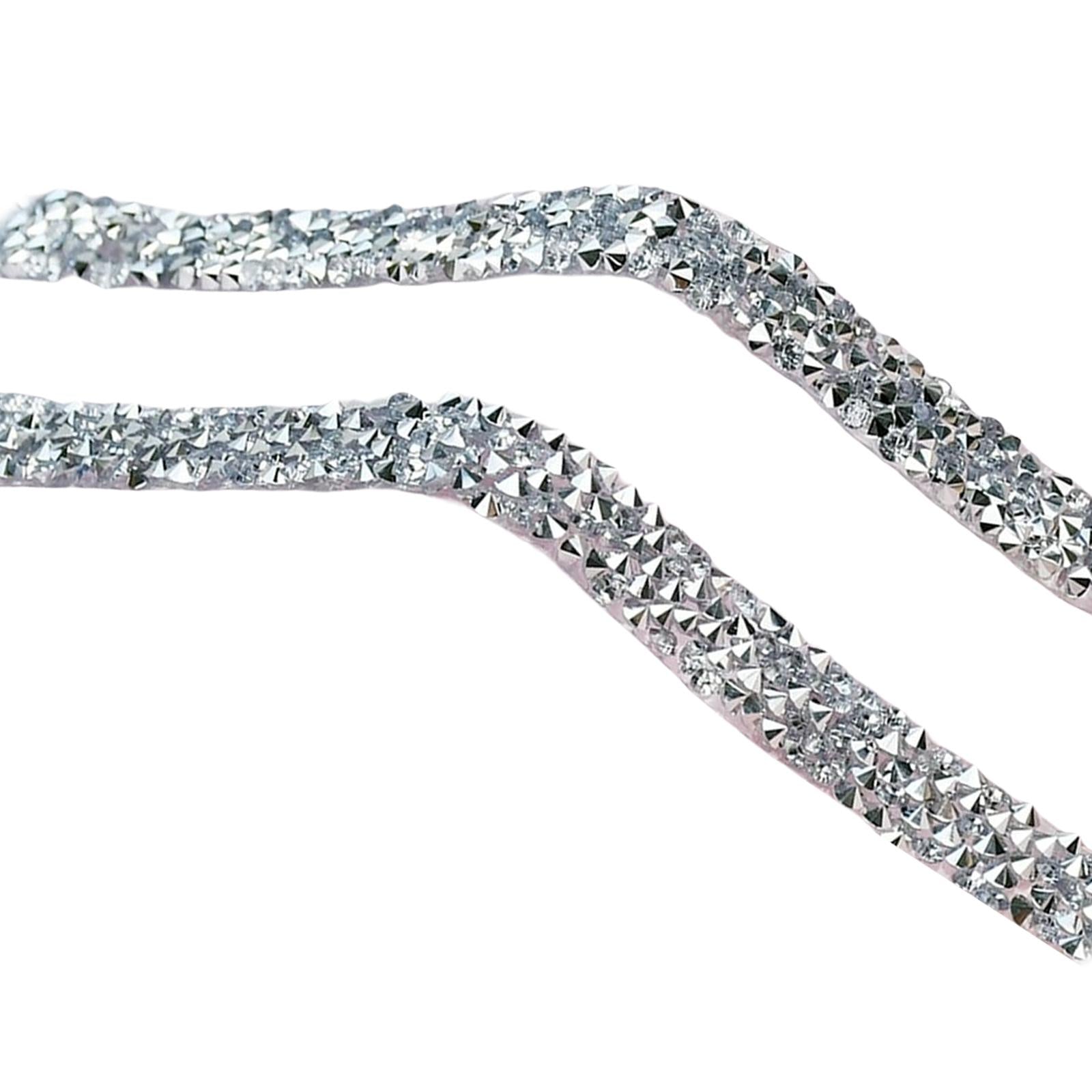 2xSelf Adhesive Ribbon Arts Crafts Mesh Wrap Roll Bling for Decor
