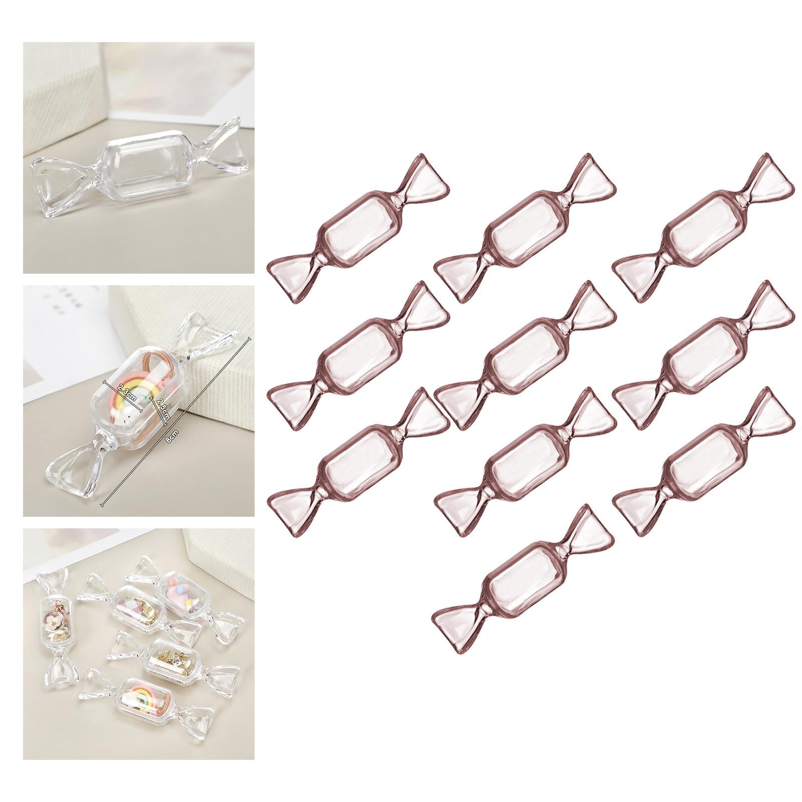 4xCandy Shaped Mini Necklace Organizer Earrings Necklace Storage Pink