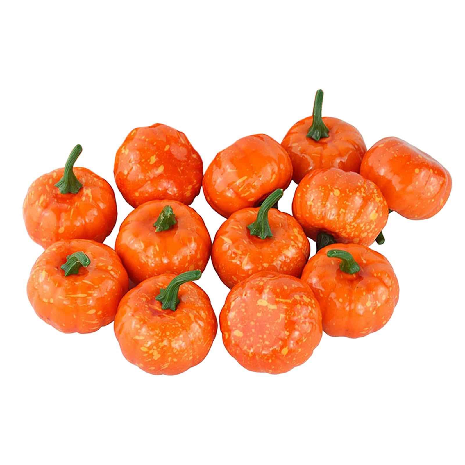Artificial Pumpkin Fall Foam Crafts Halloween Christmas Autumn Holiday Decor 12Pcs 5.5cm