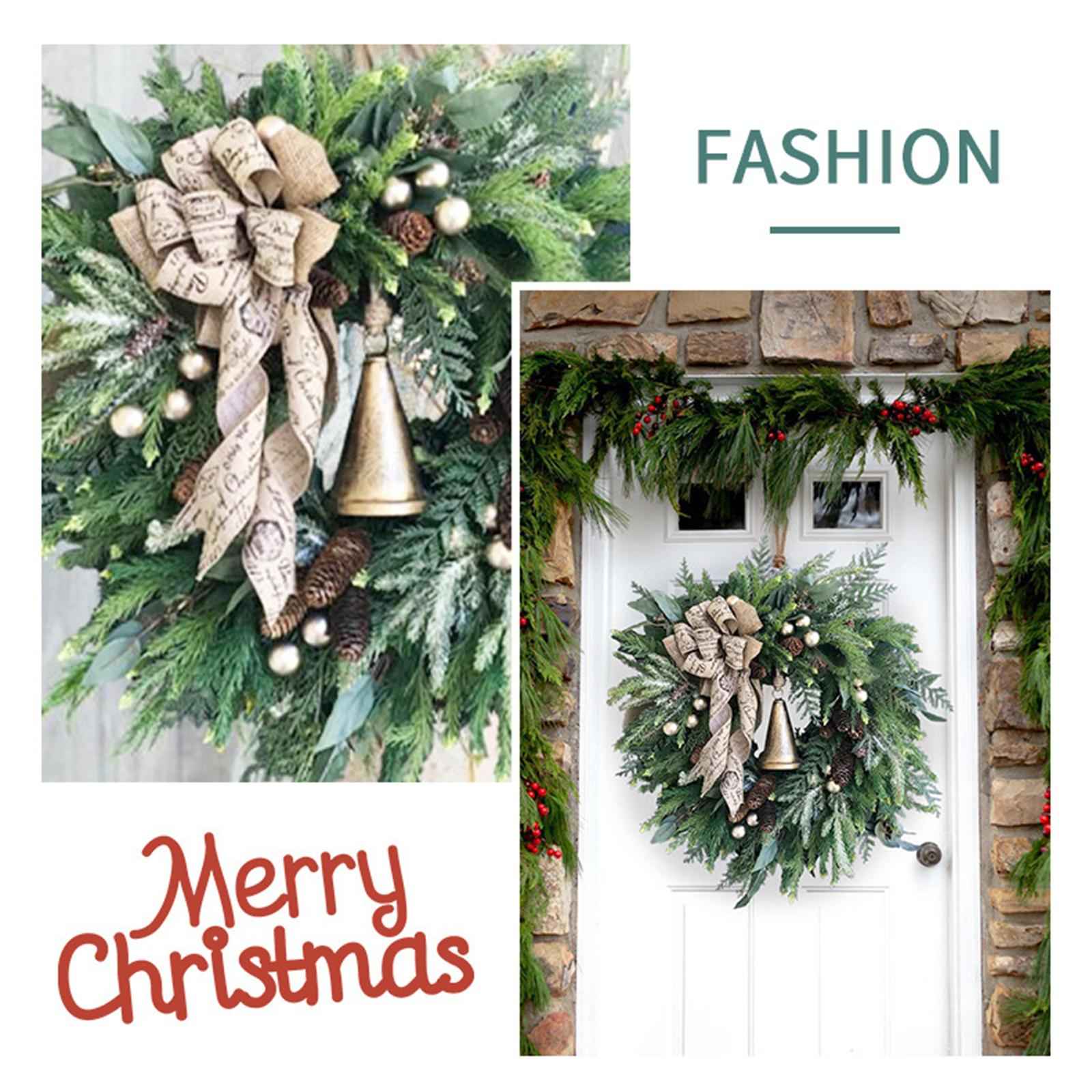 Artificial Flower Wreath Christmas Garland Hanging for Door Decoration