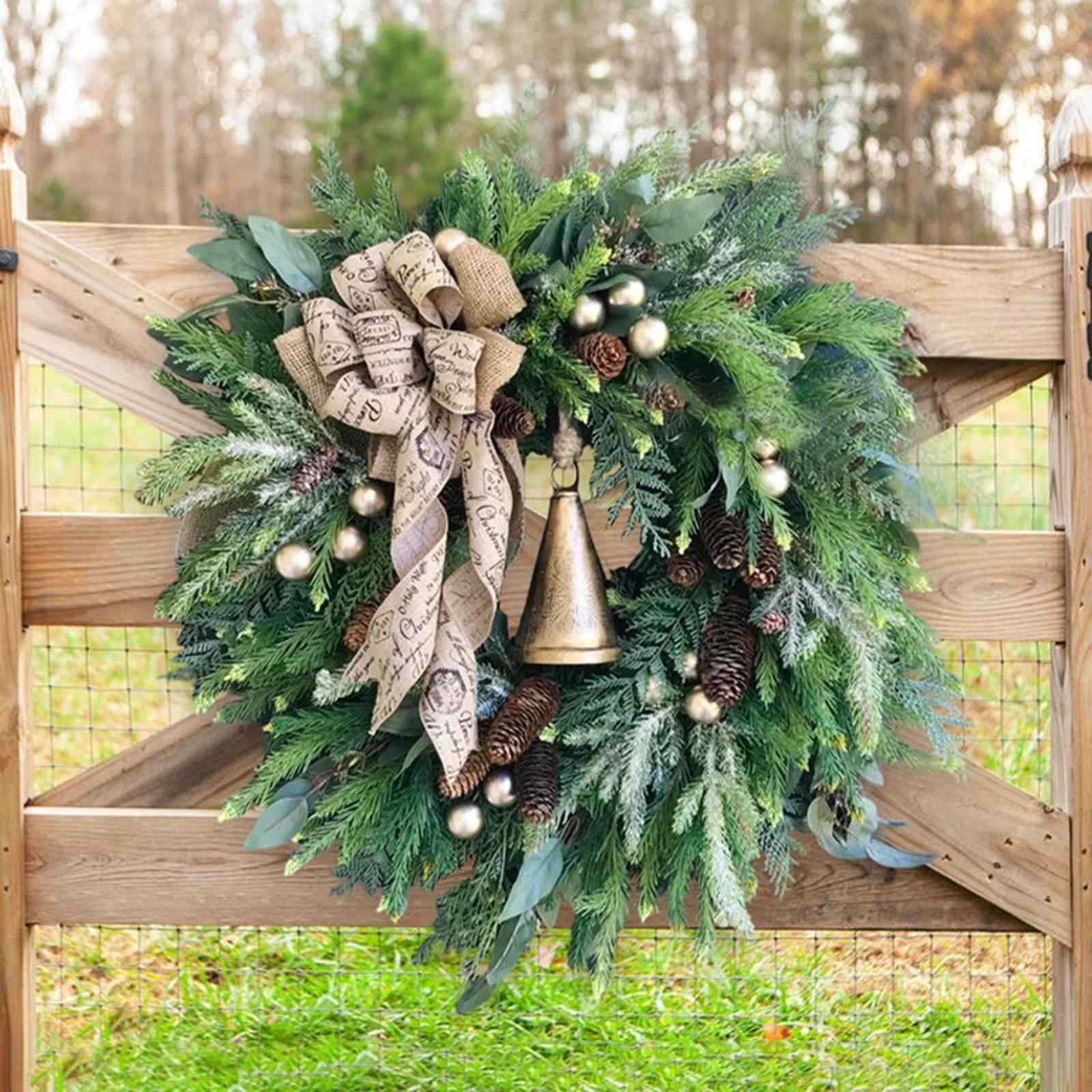 Artificial Flower Wreath Christmas Garland Hanging for Door Decoration