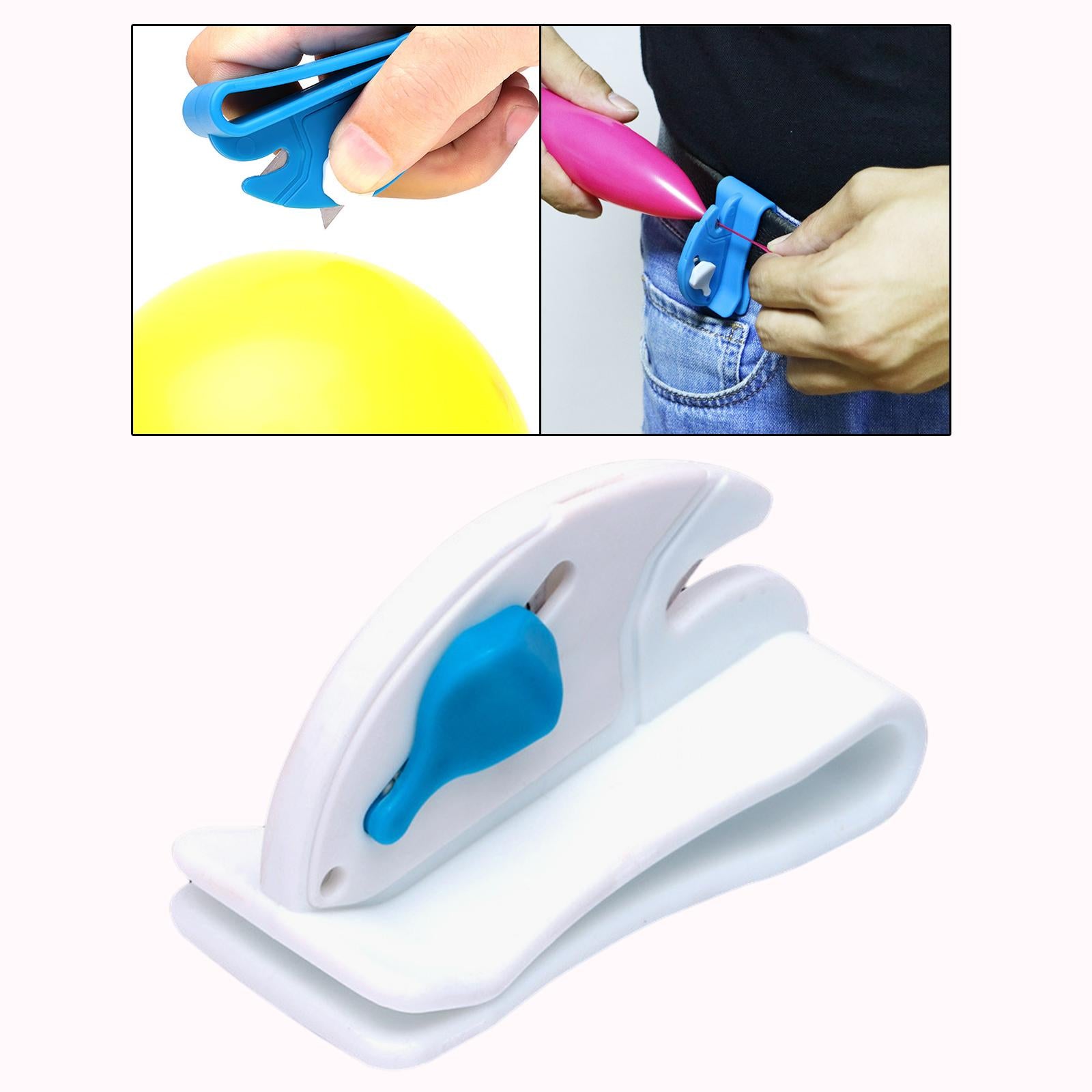2xBalloon Ribbon Cutter Tool Package Opener for Animal Balloons Party Birthday White