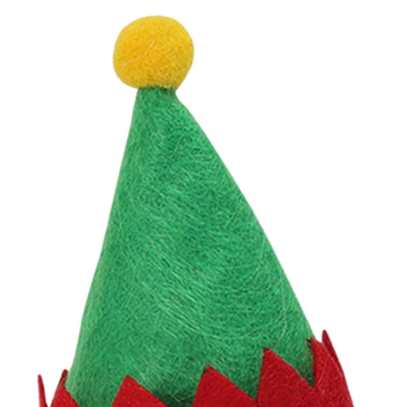 12x Christmas Hat Santa Claus Xmas Hat Cap for Adults Stage Performance Prom Green