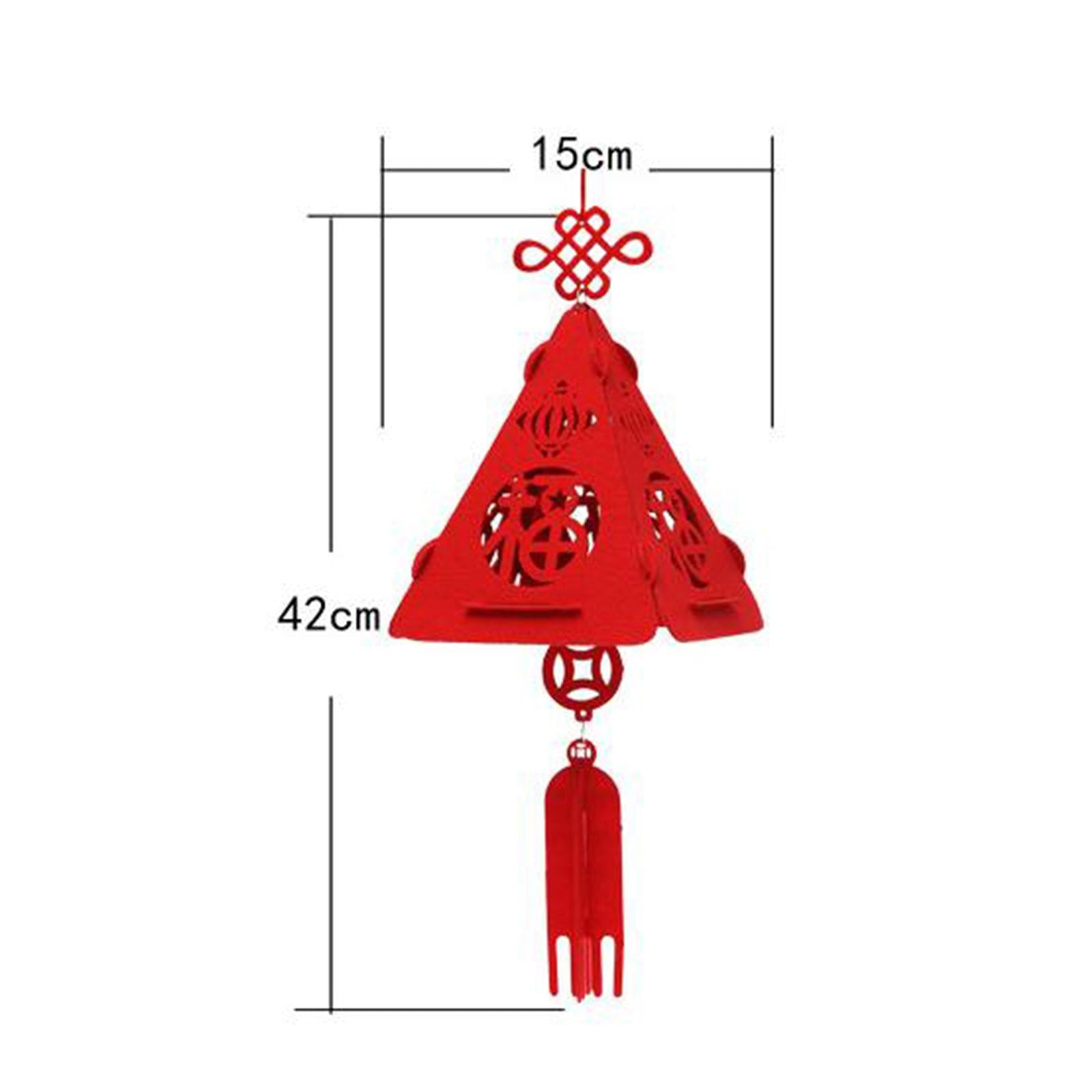 2xRed Chinese Lantern 3D Puzzle Lantern for Spring Festival Celebration Decor