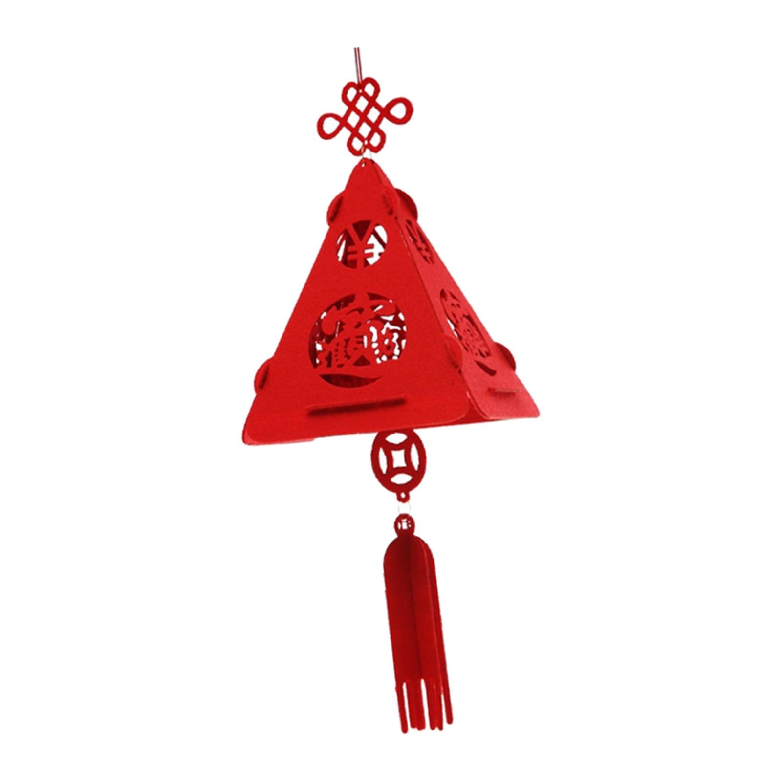 2xRed Chinese Lantern 3D Puzzle Lantern for Spring Festival Celebration Decor