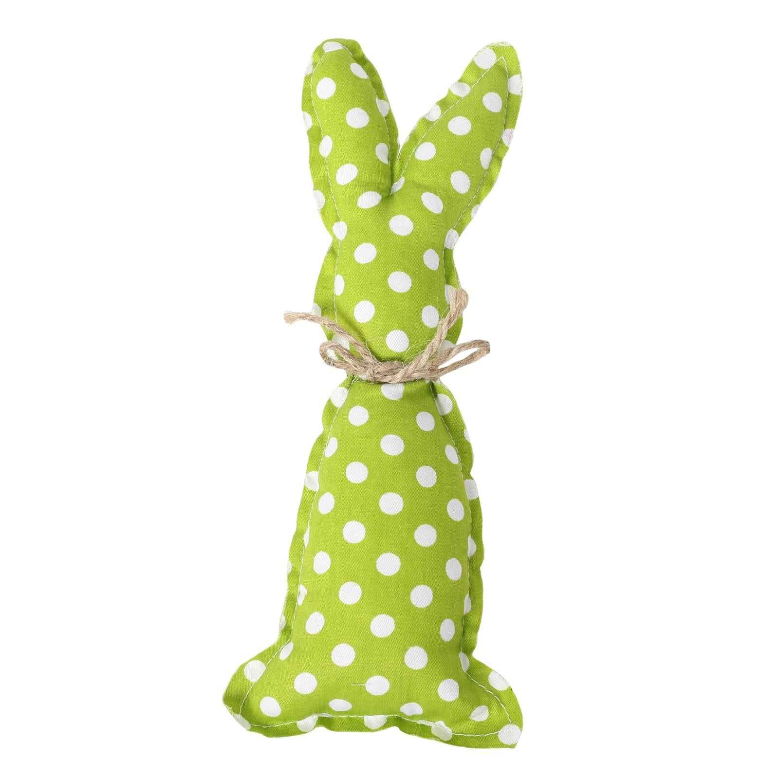 Easter Rabbit Decor Doll Cute Easter Decoration Supplies for Girlfriend Gift Green Dots