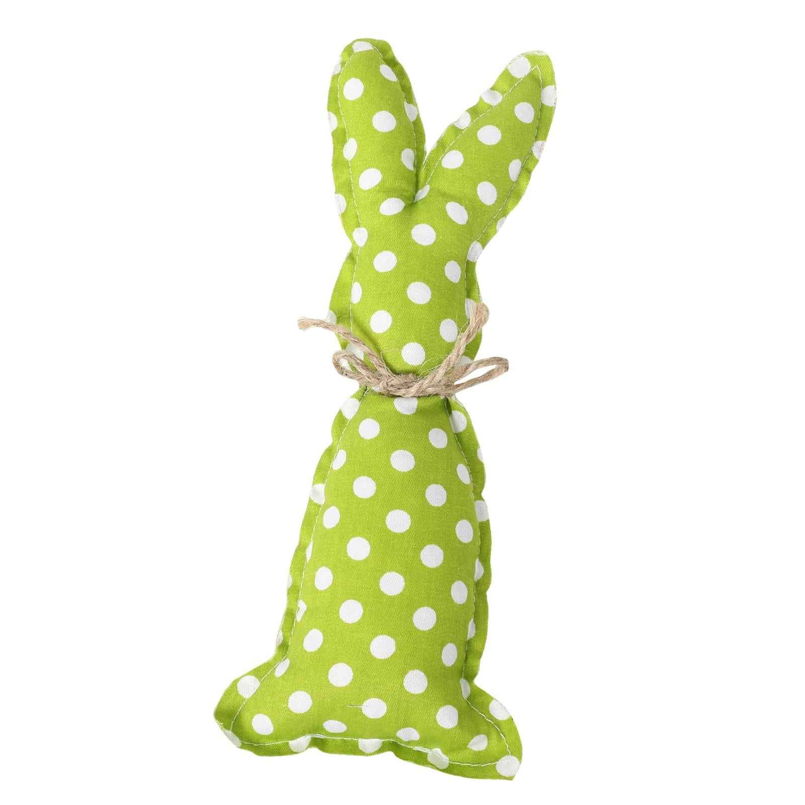 Easter Rabbit Decor Doll Cute Easter Decoration Supplies for Girlfriend Gift Green Dots