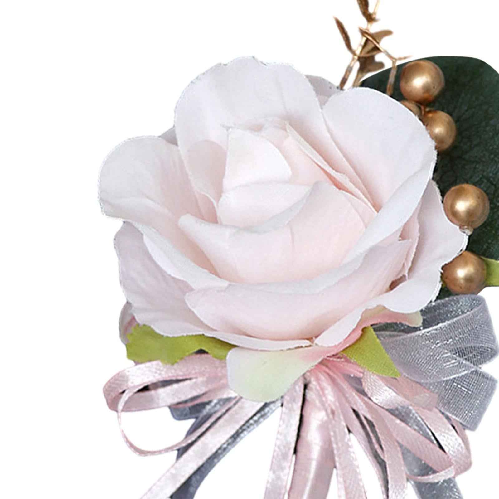 Wedding Flower Boutonniere Romantic Brooch Suit Pin for Wedding Events Party Light Pink