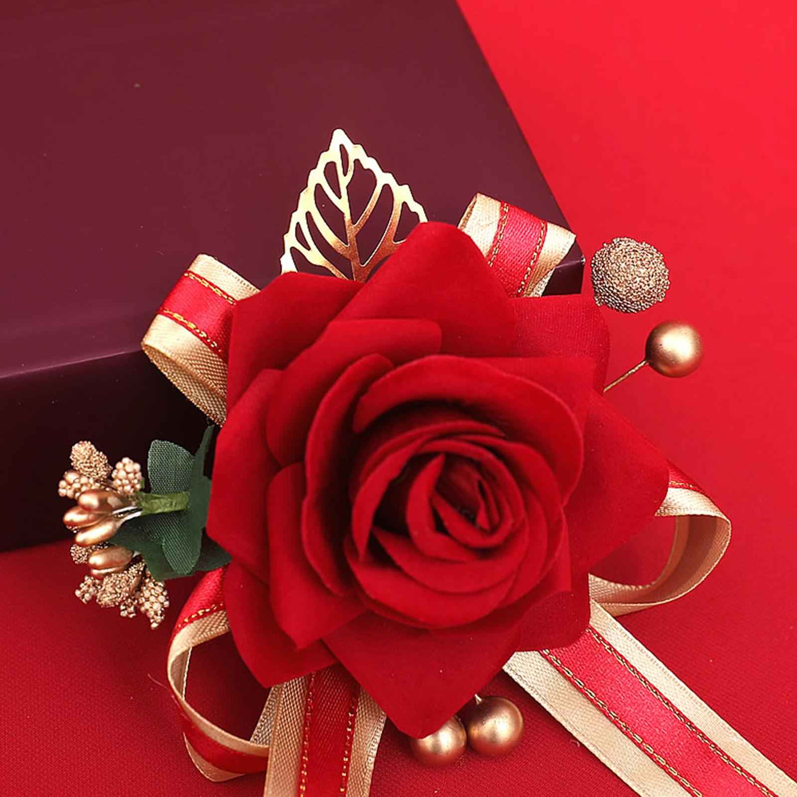 2x Wedding Boutonniere Rose Boutonniere for Events Anniversary Engagement