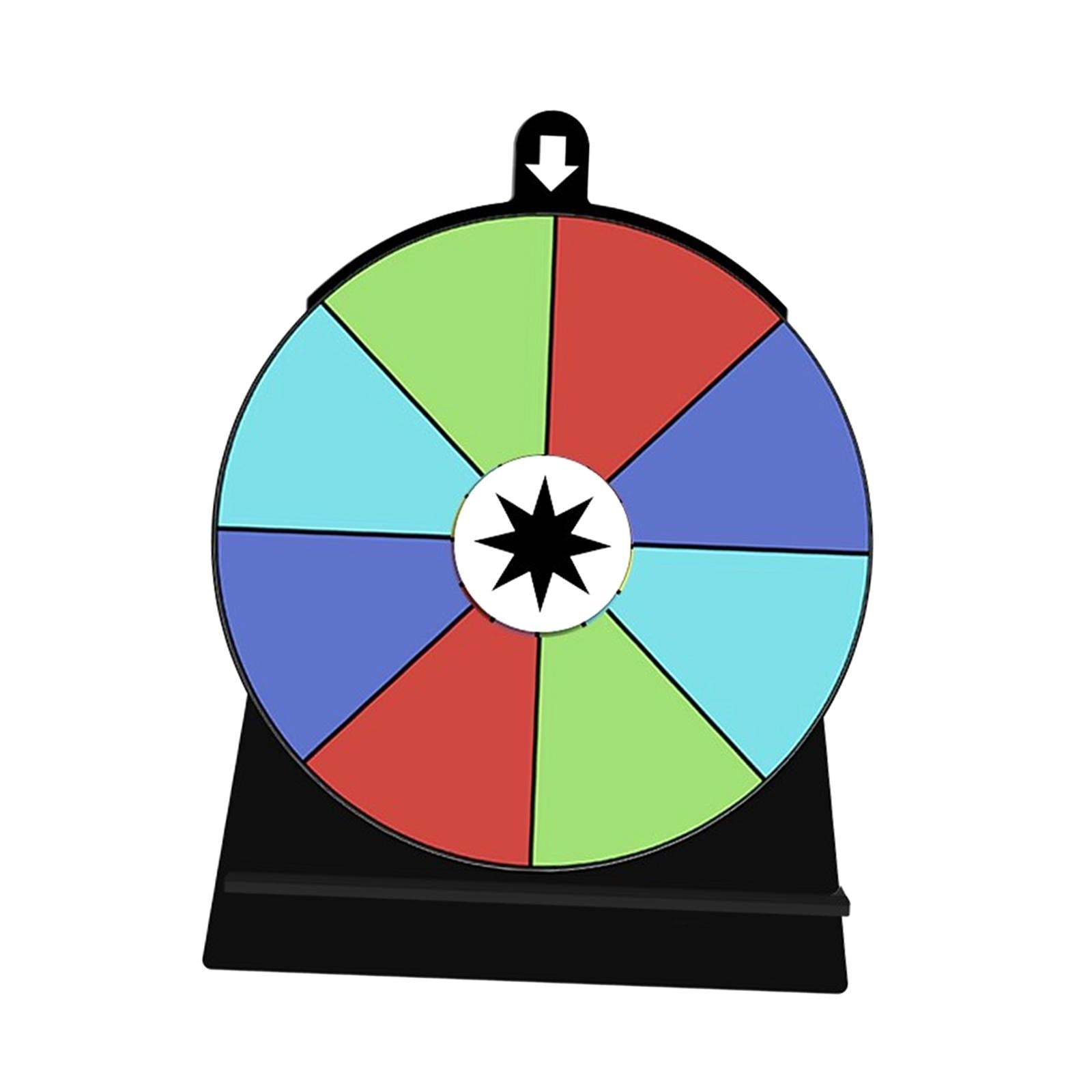 Color Rotating Wheel Editable Roulette Wheel for Restaurant Shops Gatherings 8 Slots