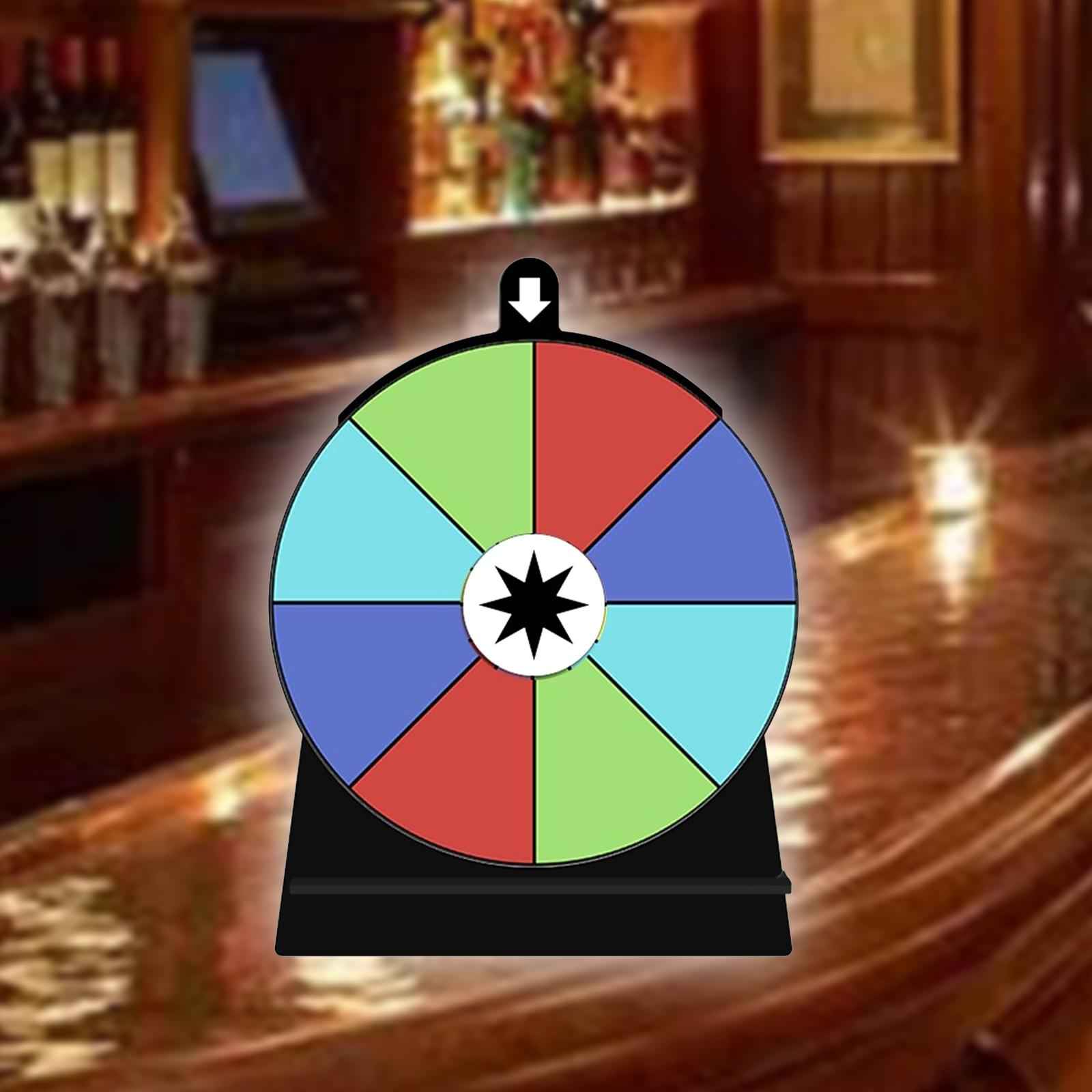 Color Rotating Wheel Editable Roulette Wheel for Restaurant Shops Gatherings 8 Slots