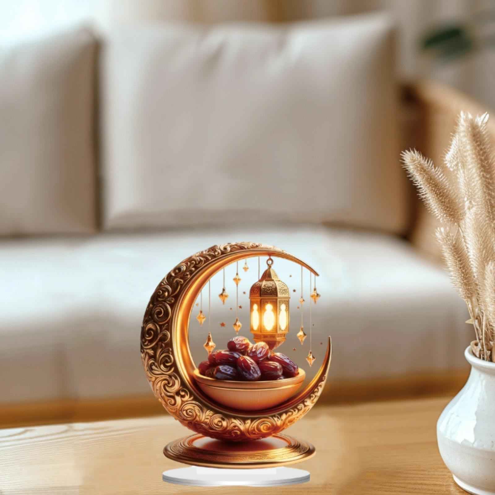 Ramadan Moon Light Acrylic Eid Mubarak Night Light for Party Restaurant Home Style A