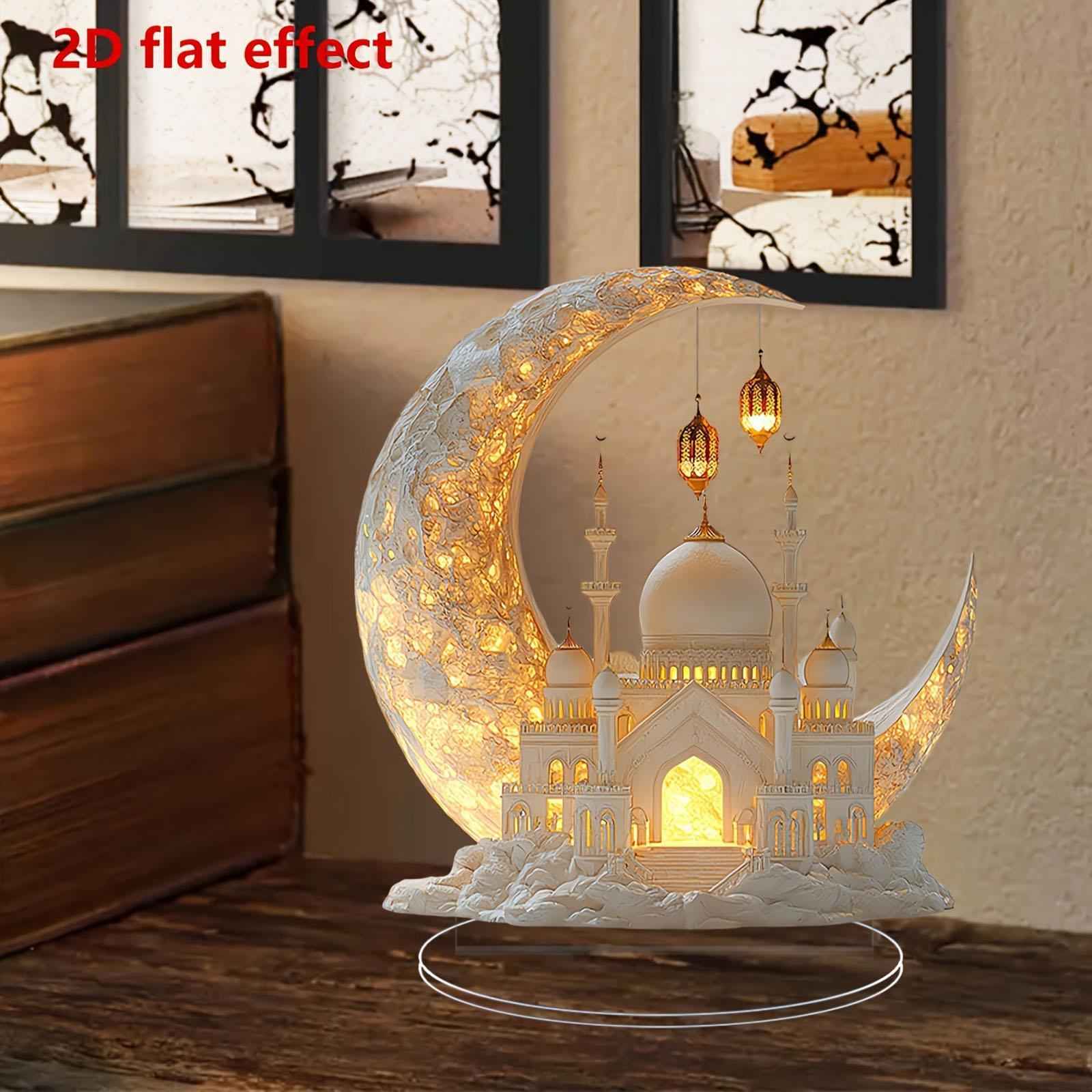 Eid Mubarak Decor Photo Props Ramadan Ornament for Desk Mantelpieces Cabinet