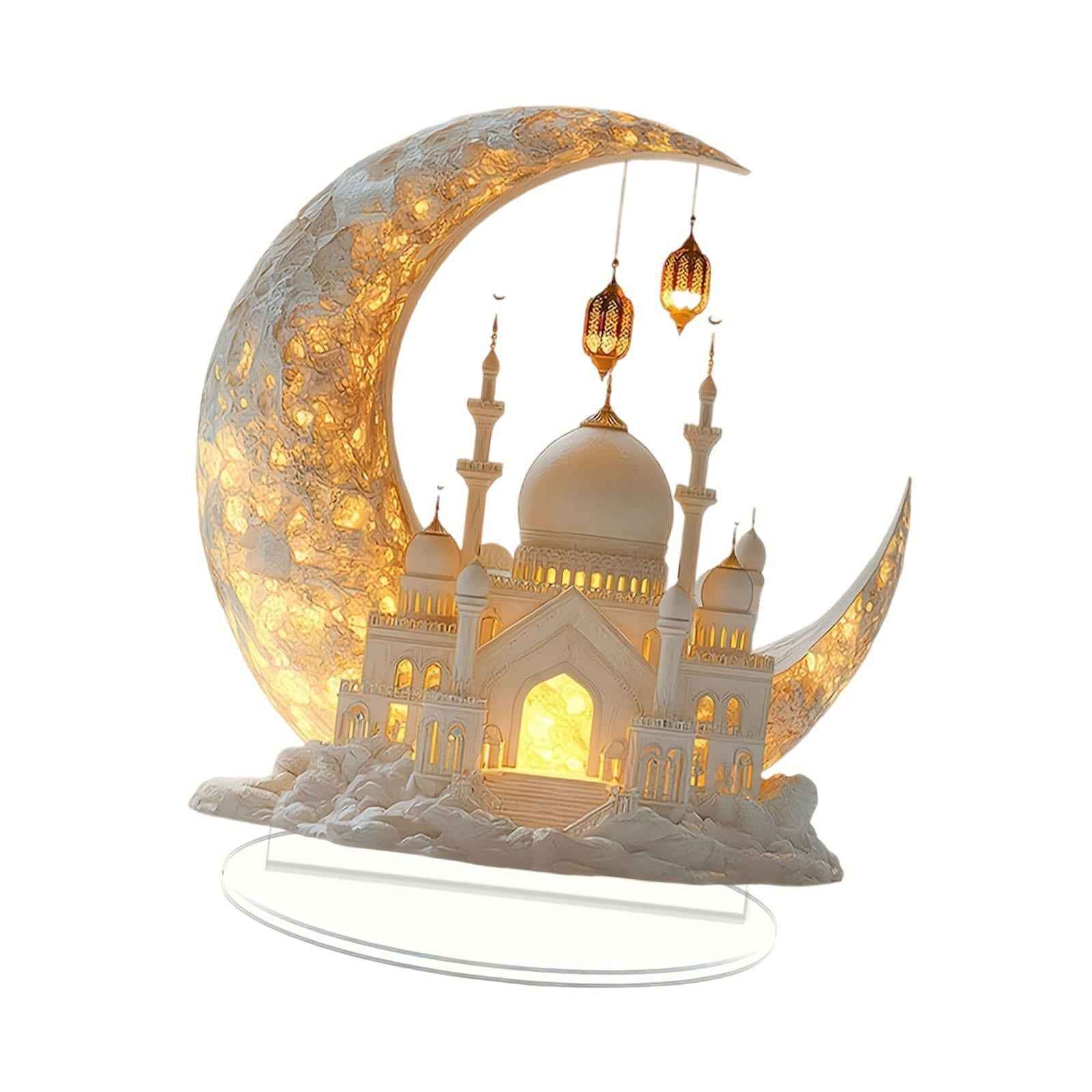 Eid Mubarak Decor Photo Props Ramadan Ornament for Desk Mantelpieces Cabinet