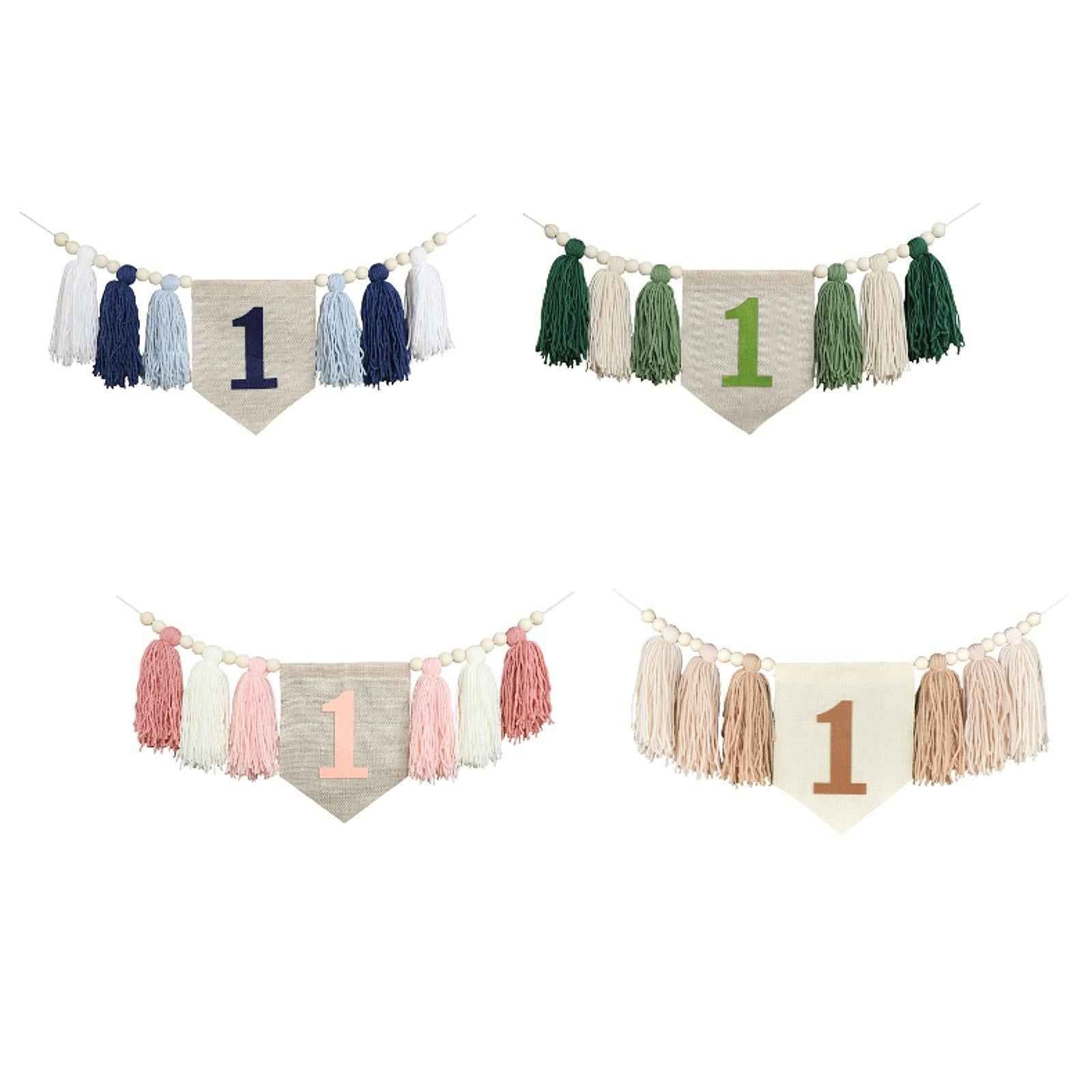 High Chair Banner 1ST Birthday Decoration for Party Kids Room Decor Birthday blue