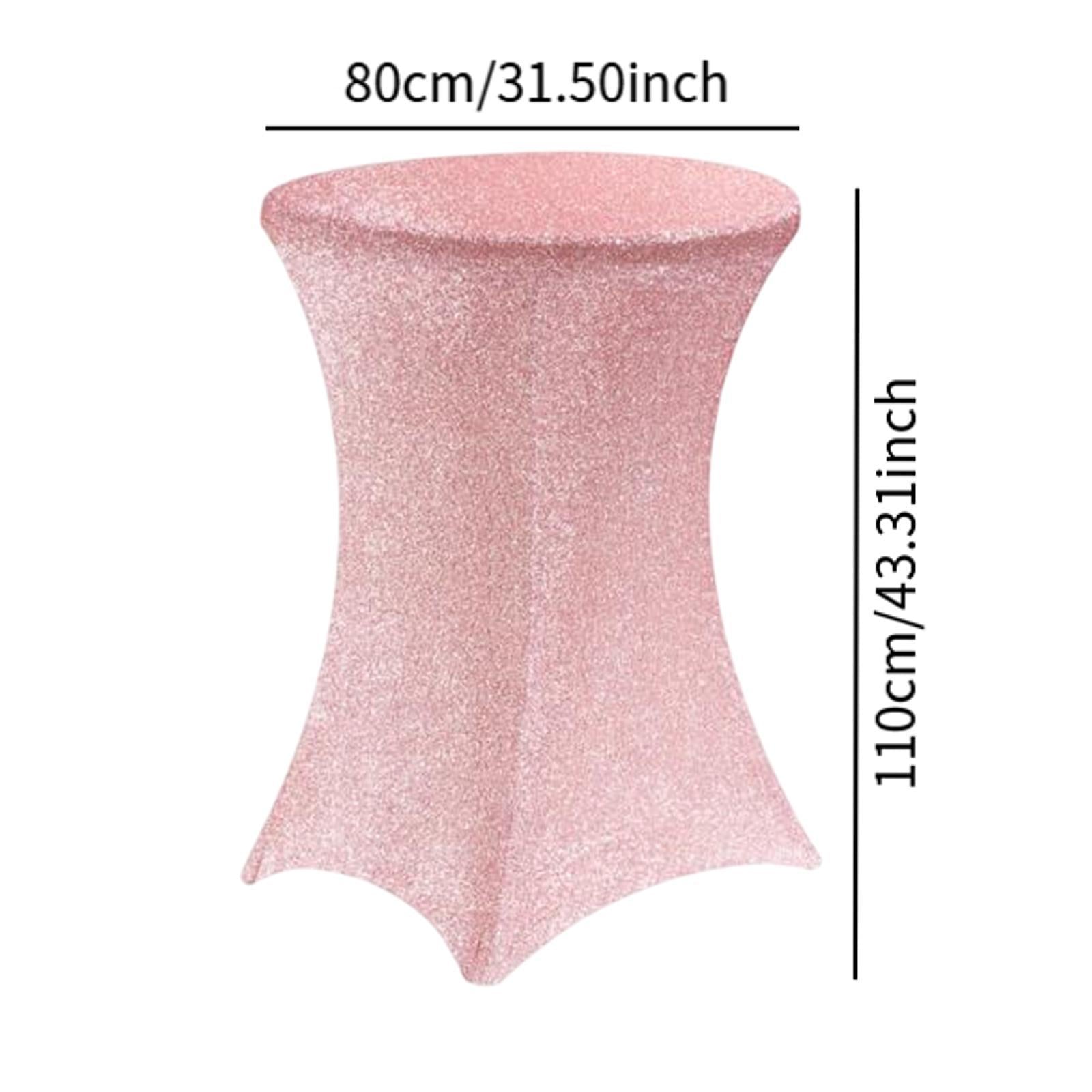 Cocktail Tablecloth Easy to Install Table Cover for Banquet Event Receptions Pink