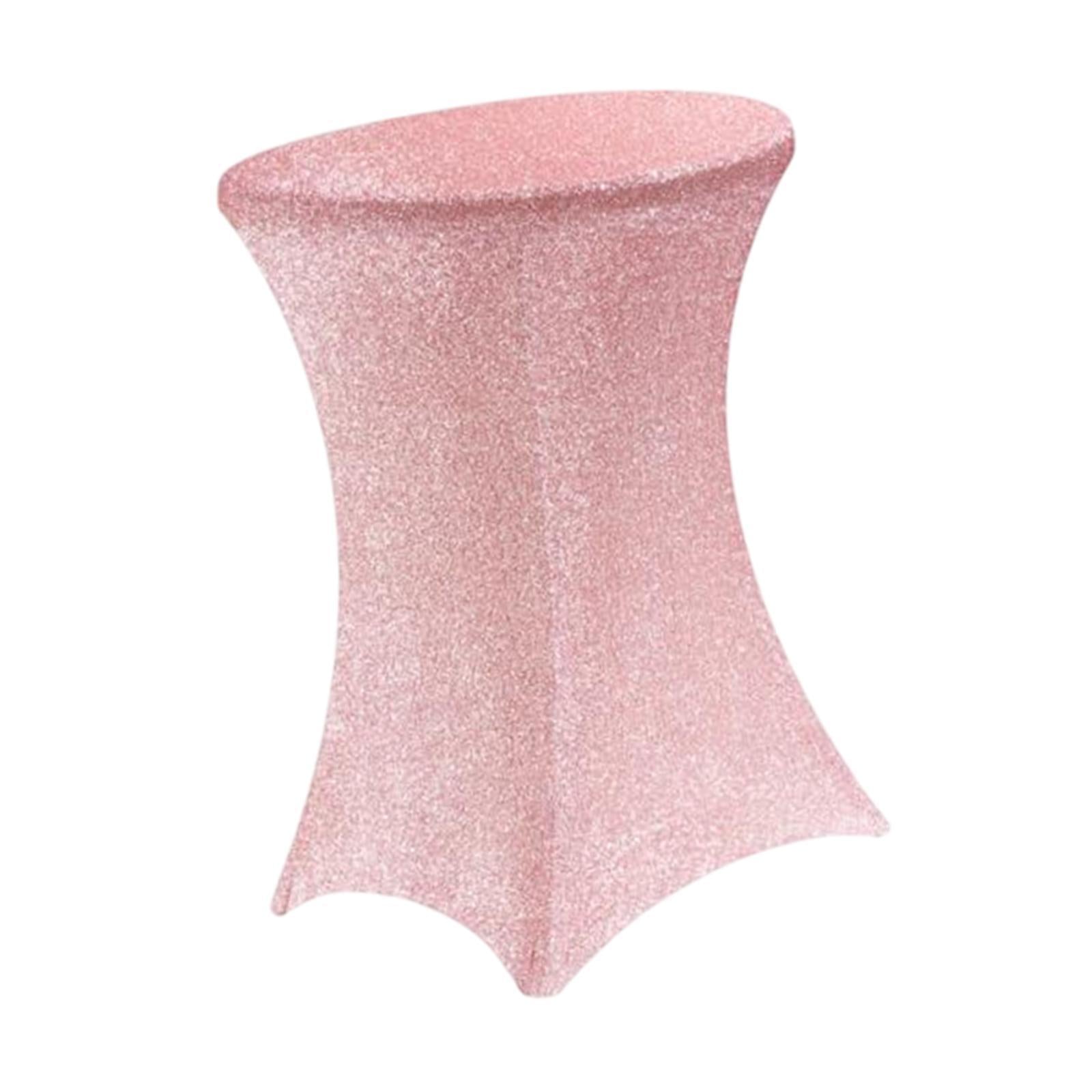 Cocktail Tablecloth Easy to Install Table Cover for Banquet Event Receptions Pink