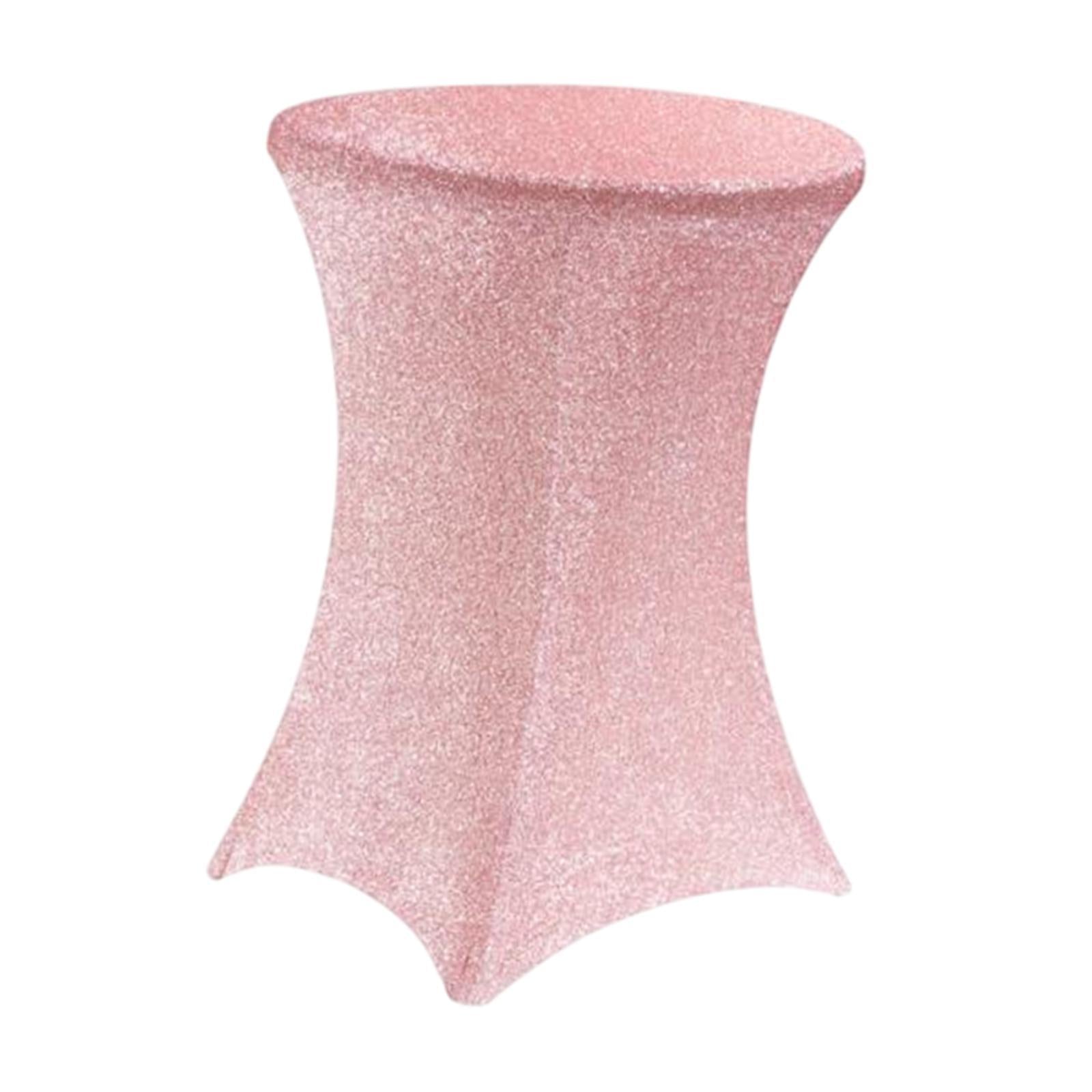 Cocktail Tablecloth Easy to Install Table Cover for Banquet Event Receptions Pink