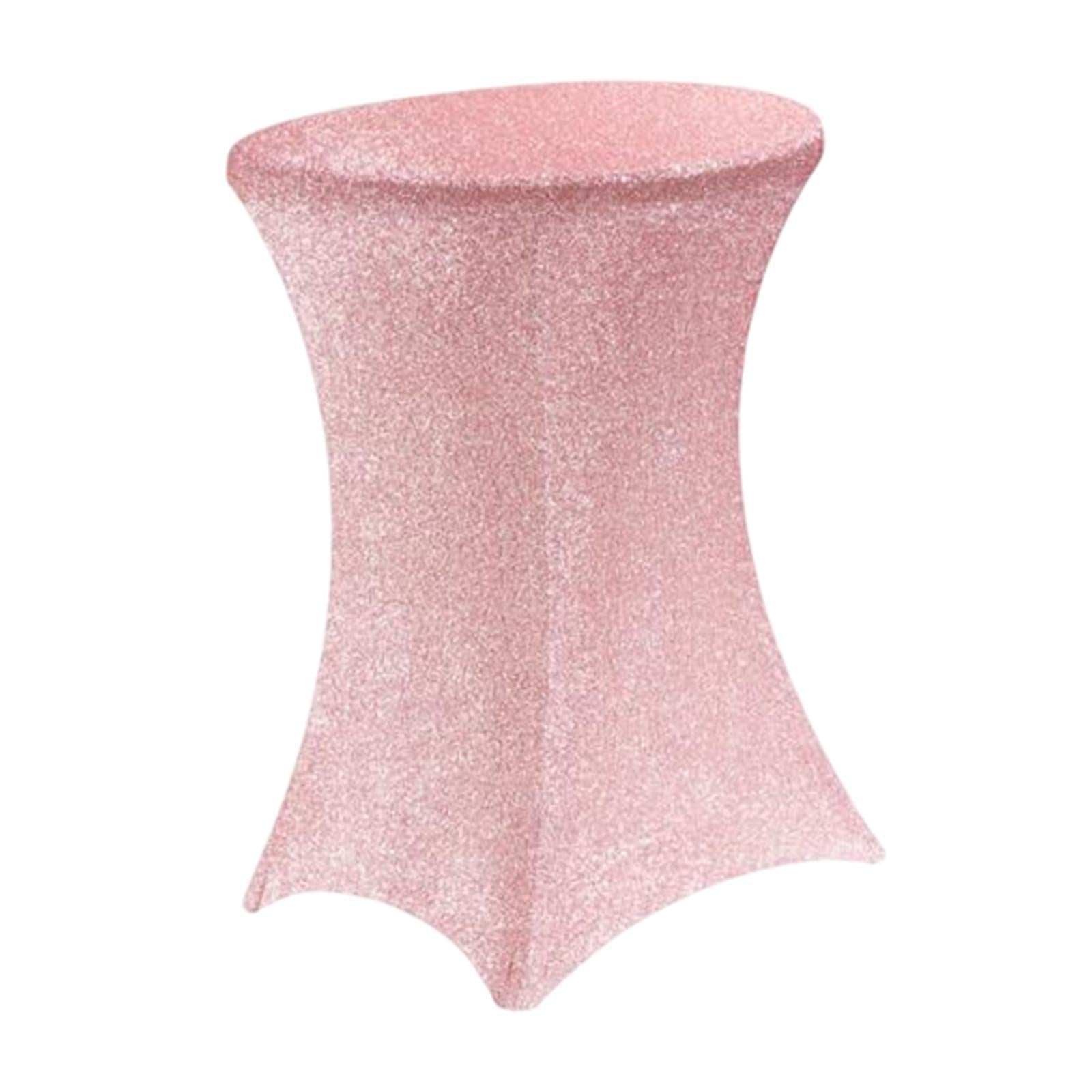 Cocktail Tablecloth Easy to Install Table Cover for Banquet Event Receptions Pink