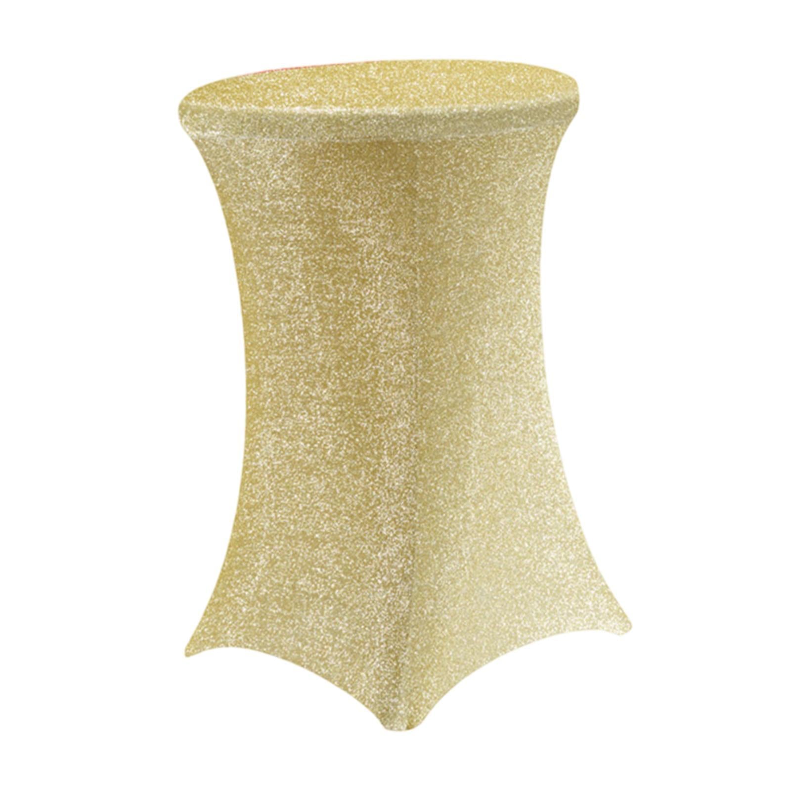 Cocktail Tablecloth Easy to Install Table Cover for Banquet Event Receptions Gold