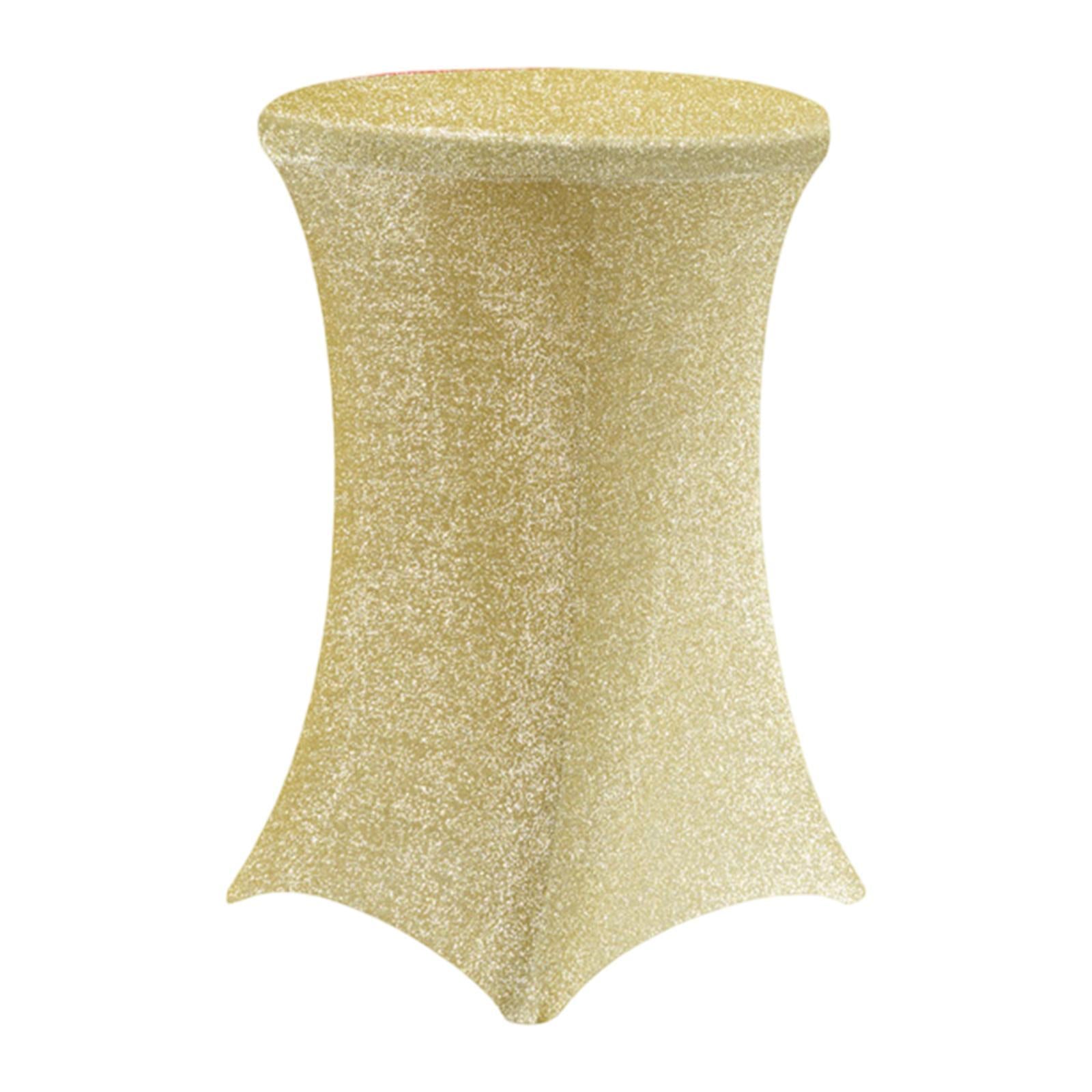 Cocktail Tablecloth Easy to Install Table Cover for Banquet Event Receptions Gold