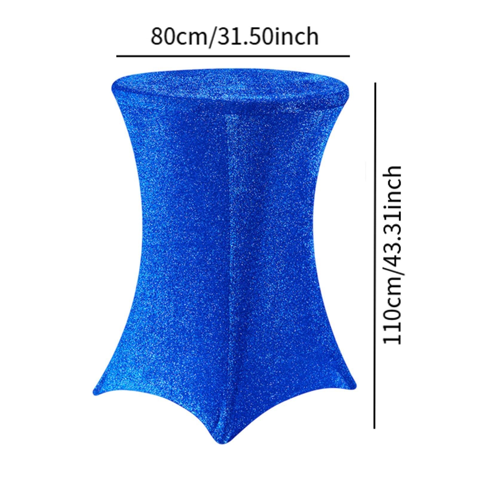 Cocktail Tablecloth Easy to Install Table Cover for Banquet Event Receptions Blue