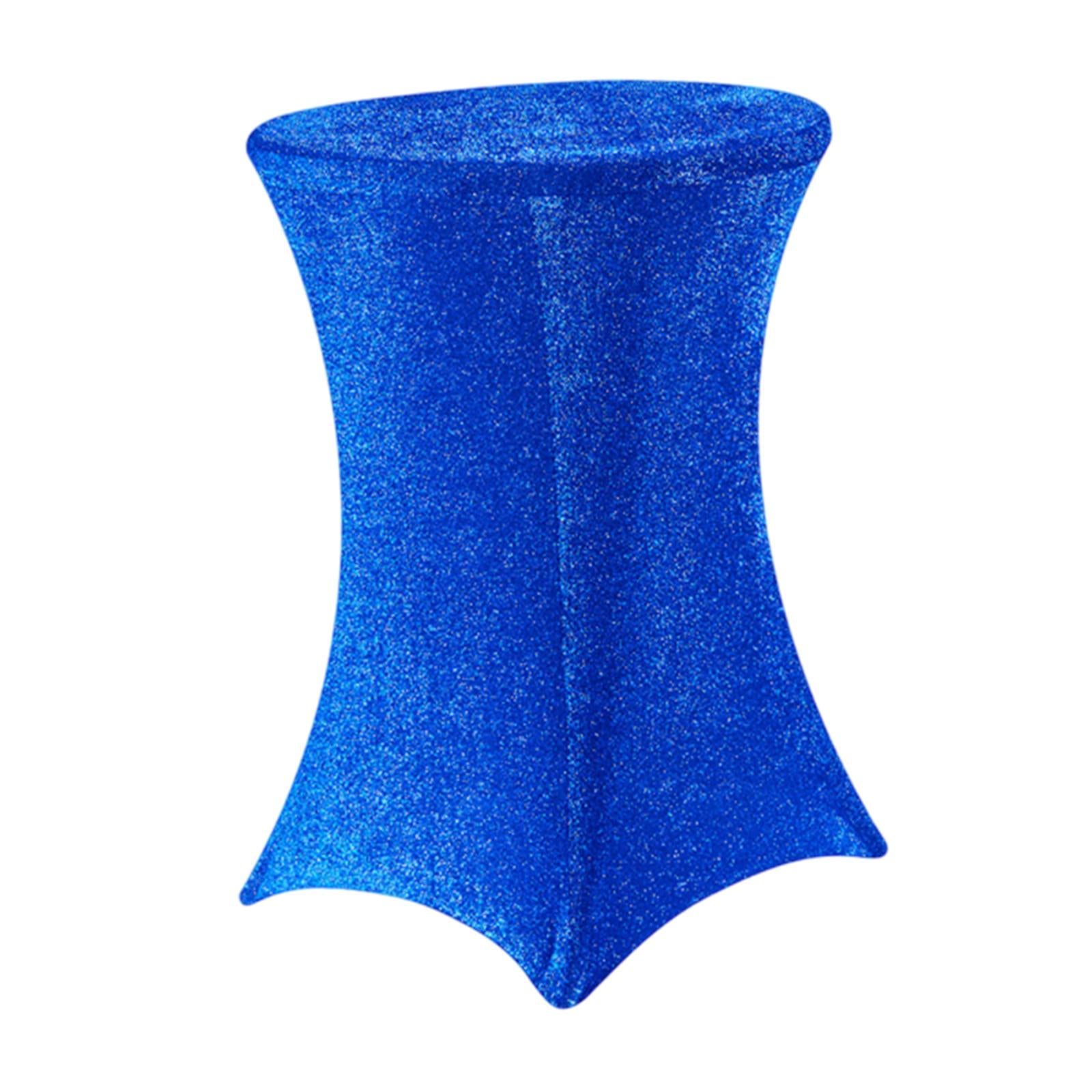 Cocktail Tablecloth Easy to Install Table Cover for Banquet Event Receptions Blue