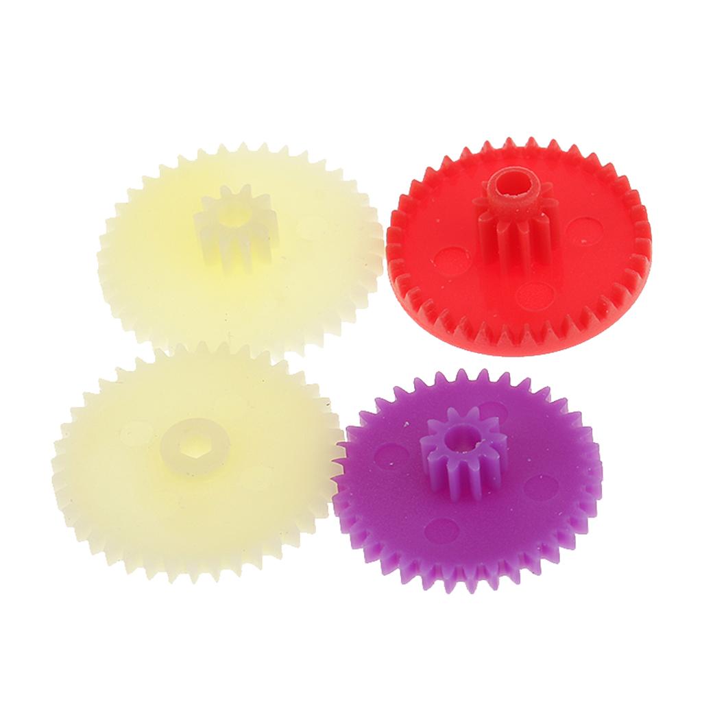 3x6 Pieces/Set Colorful Plastic Gears Car Toy Models Parts Accessories