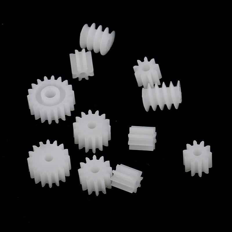 11 Pieces/set Plastic Gears Worm for Kids Toys RC Car Toy Models Part Repair Accessories