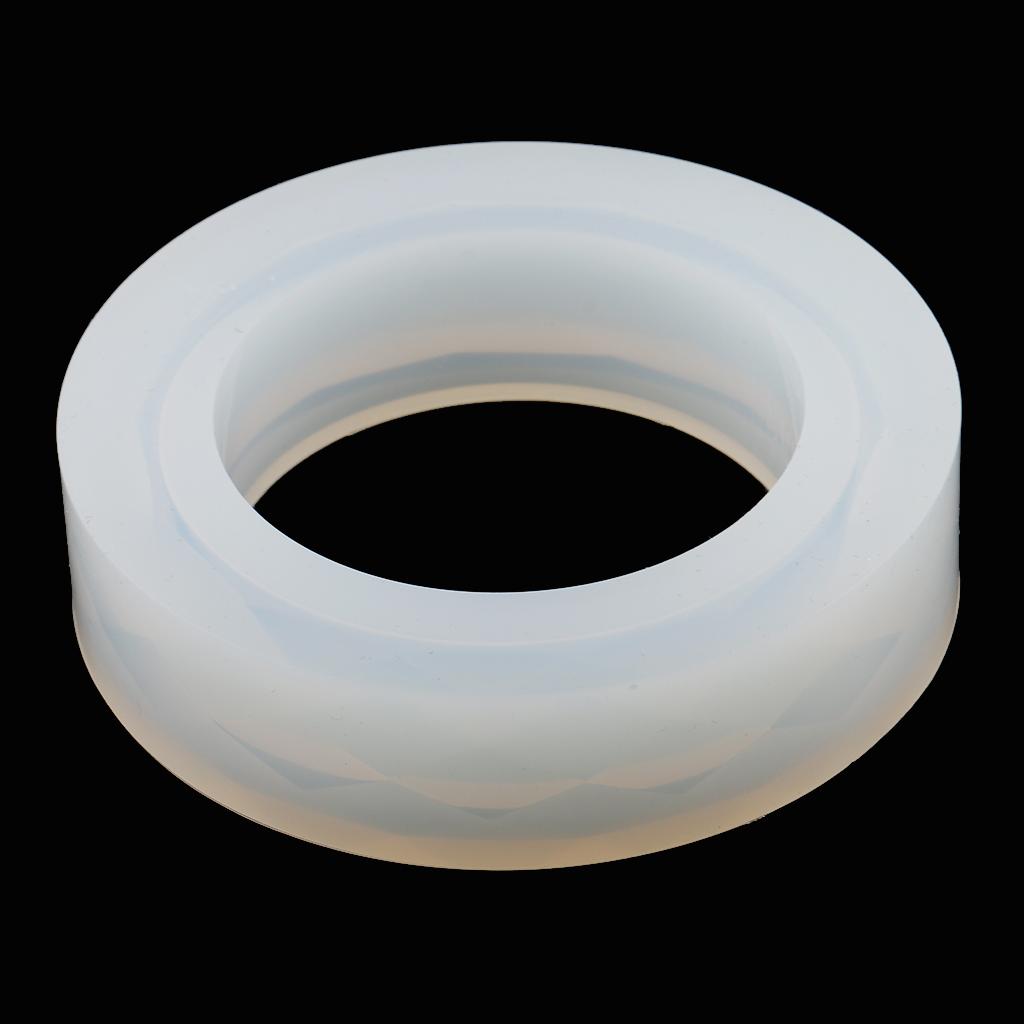 3 Pieces Silicone Round Mold For Faceted Bangle Bracelet Jewelry Making Tool