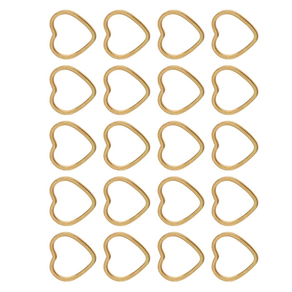 80 Pieces 4 Colors Alloy Hear Shape Jewelry Making Findings Charms