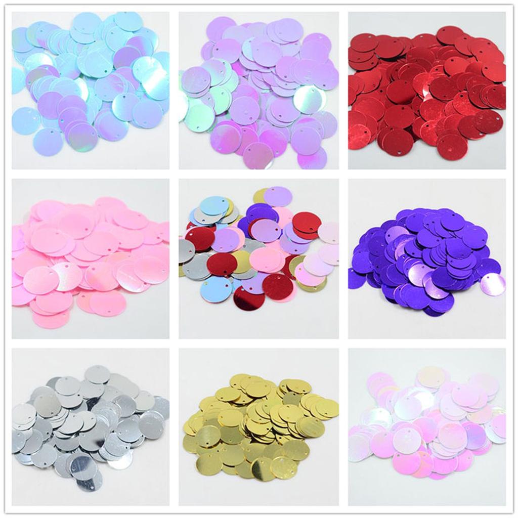 2xDIY Shiny Round Loose Sequins Paillettes Sewing Craft 16mm Dark Purple