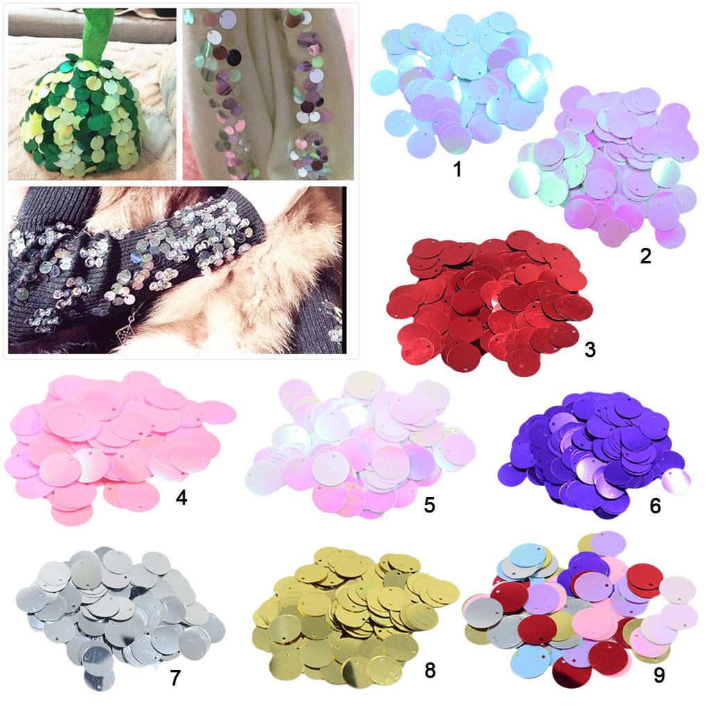 2xDIY Shiny Round Loose Sequins Paillettes Sewing Craft 16mm Dark Purple