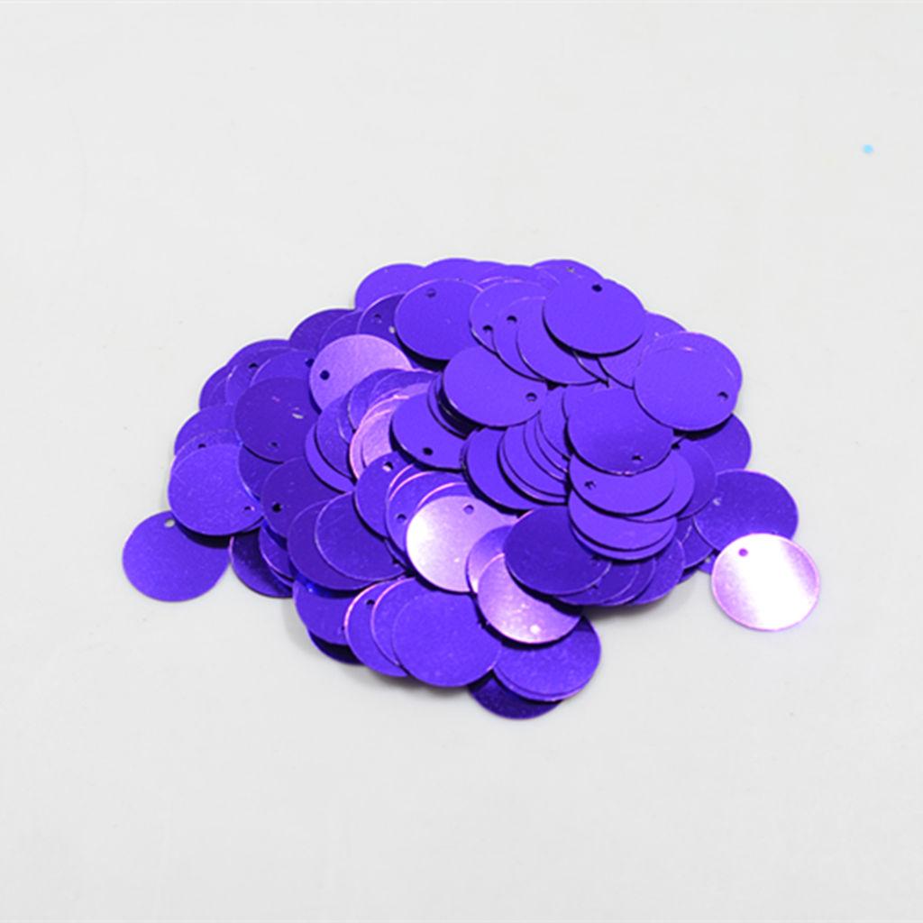 2xDIY Shiny Round Loose Sequins Paillettes Sewing Craft 16mm Dark Purple